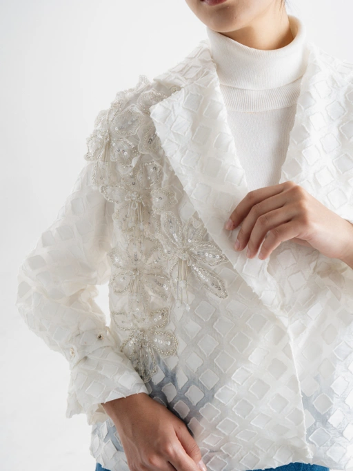 Image of Kamy Organza Outher White
