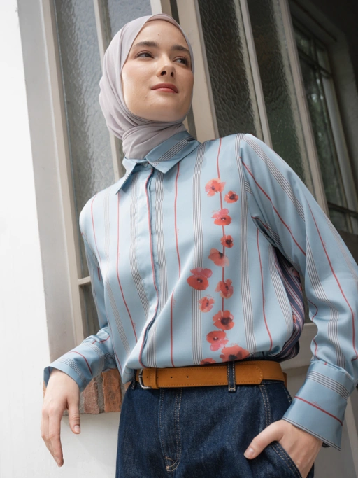Image of Tiana Shirt Copen Blue