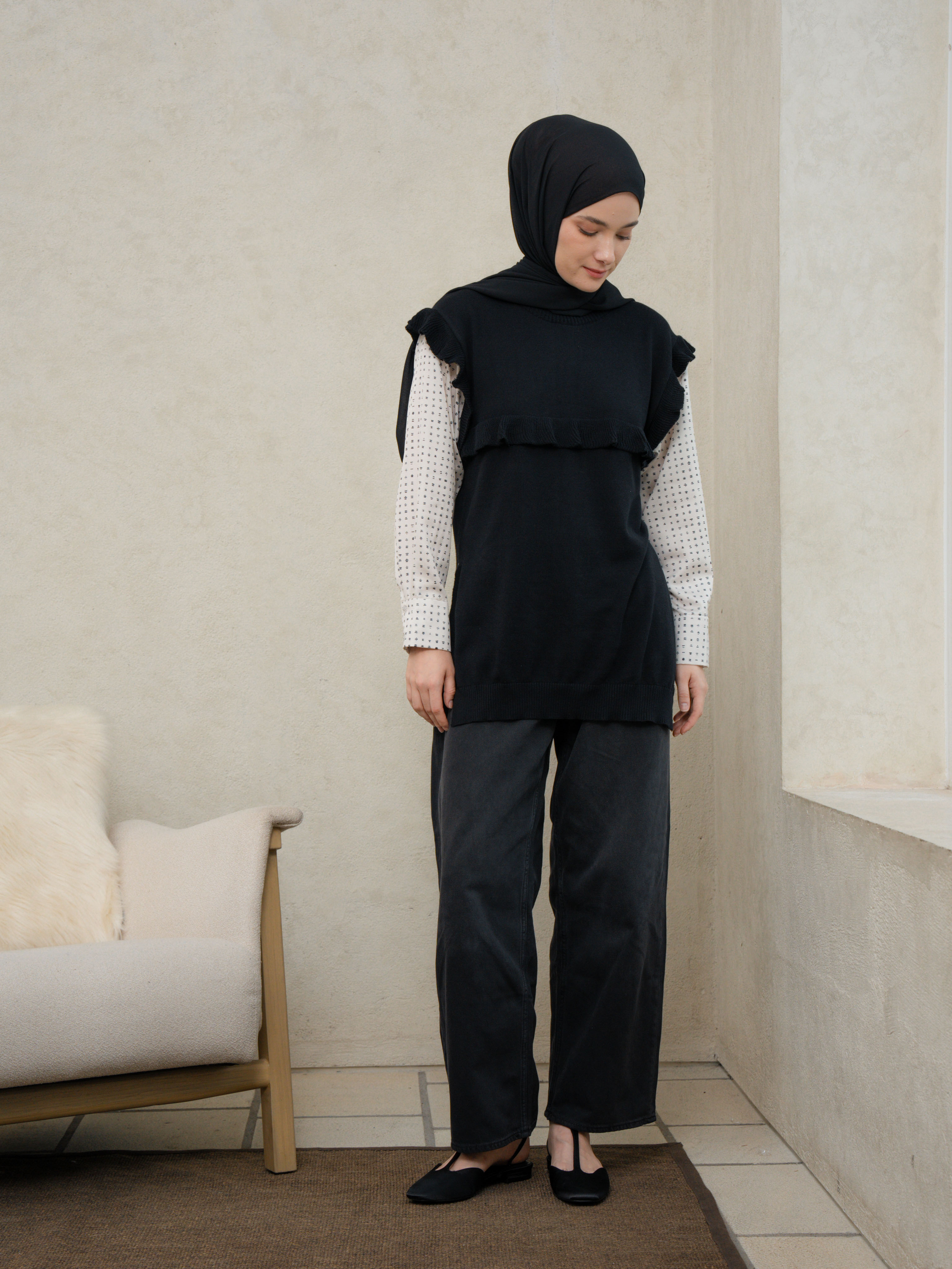 Sanya Mix Sweater Black