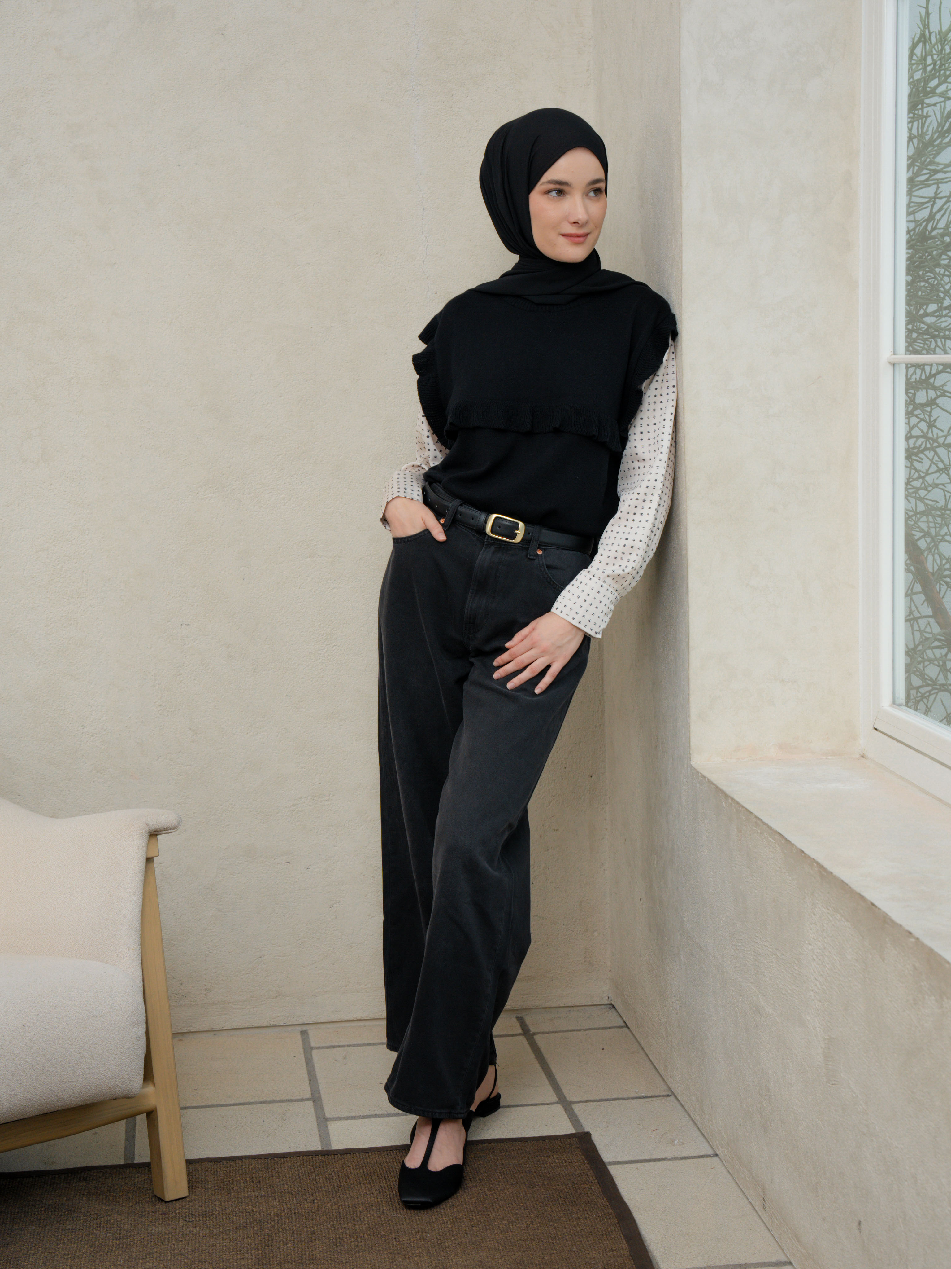 Sanya Mix Sweater Black