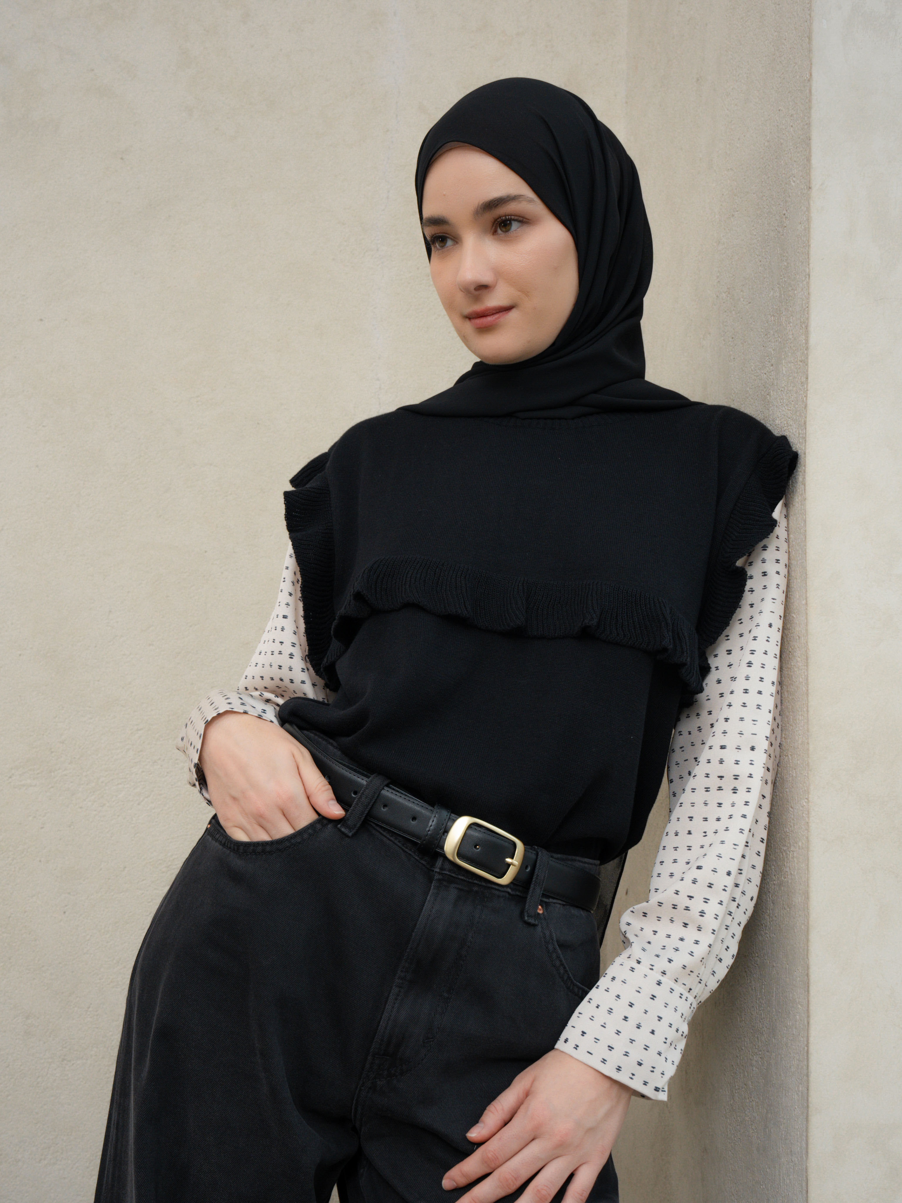 Sanya Mix Sweater Black