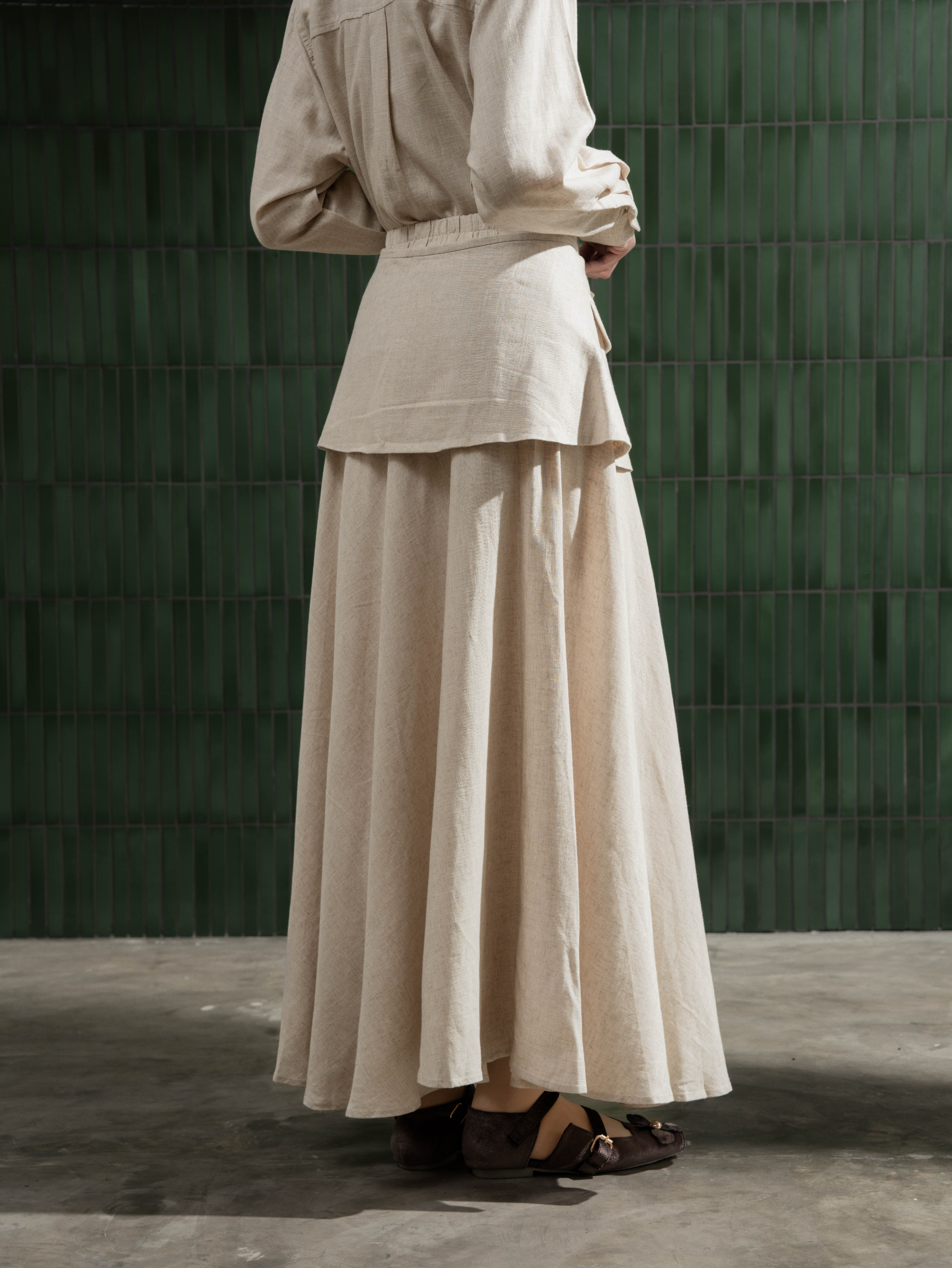 Reyka Apron Skirt Creme