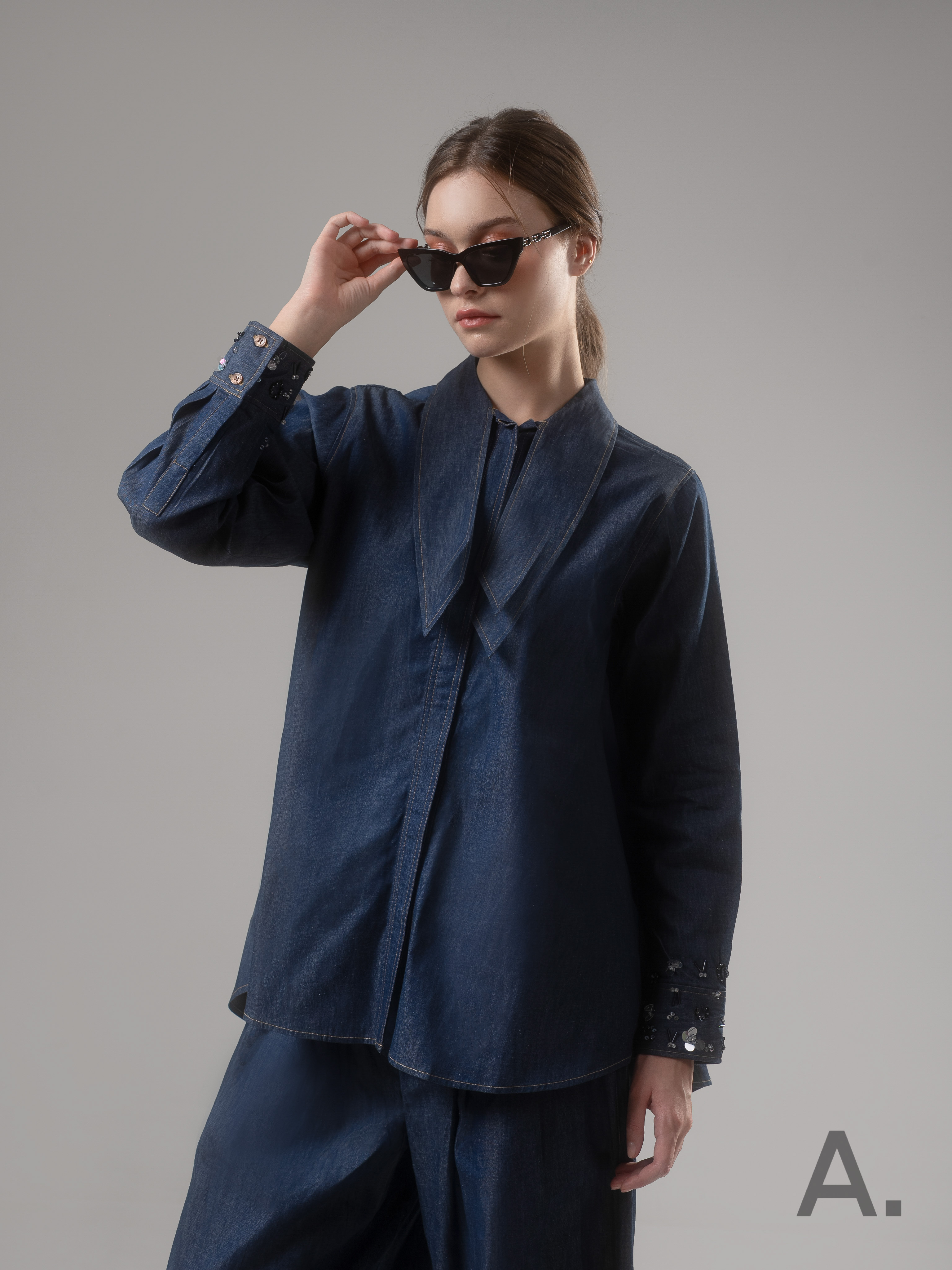 Cessa Shirt Blue Denim