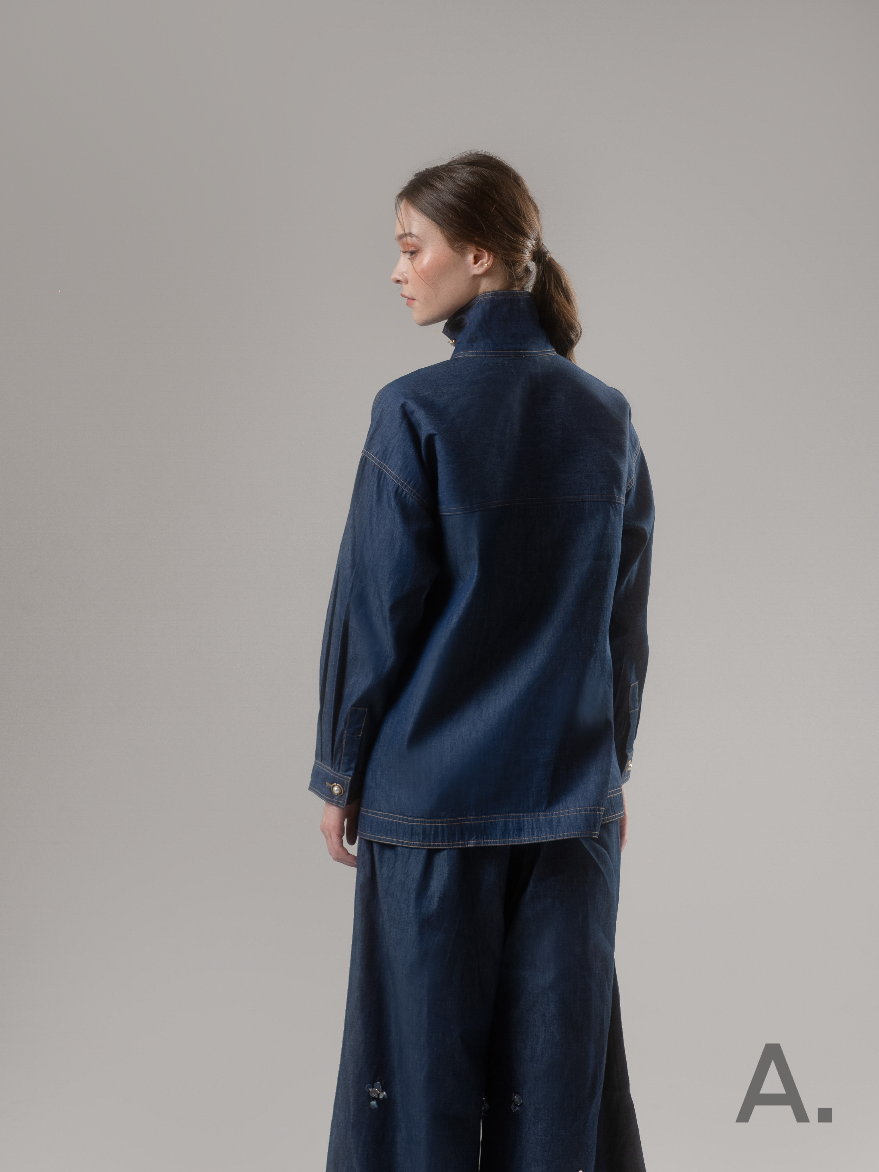 Caline Top Blue Denim