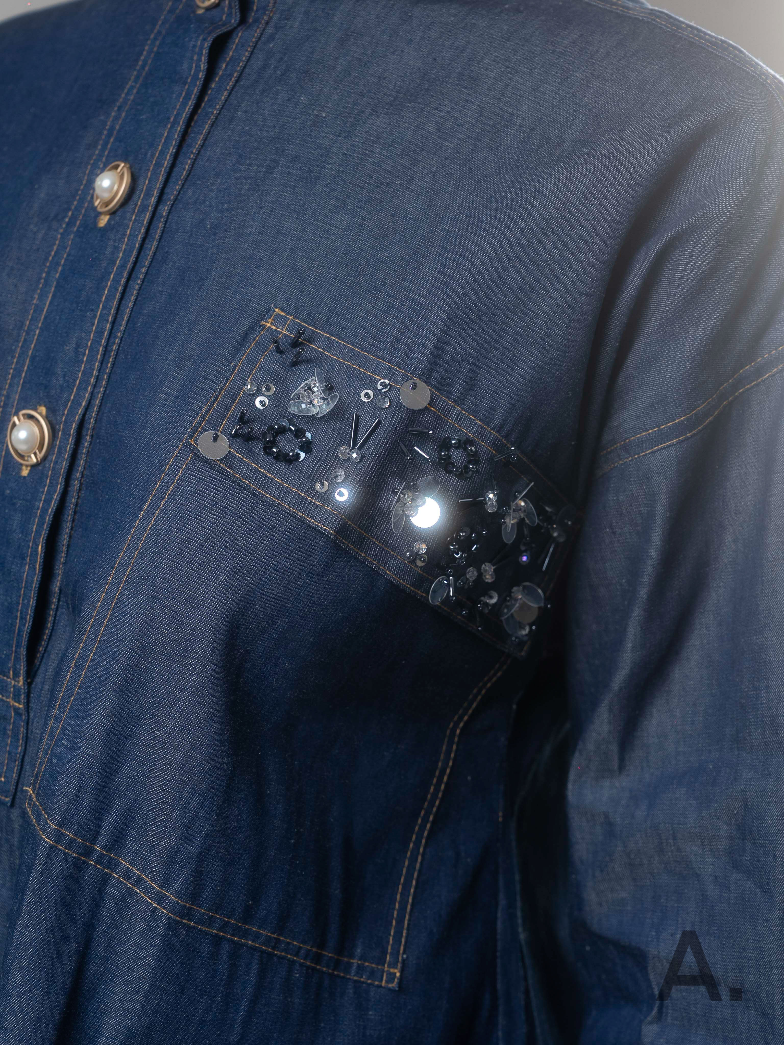 Caline Top Blue Denim