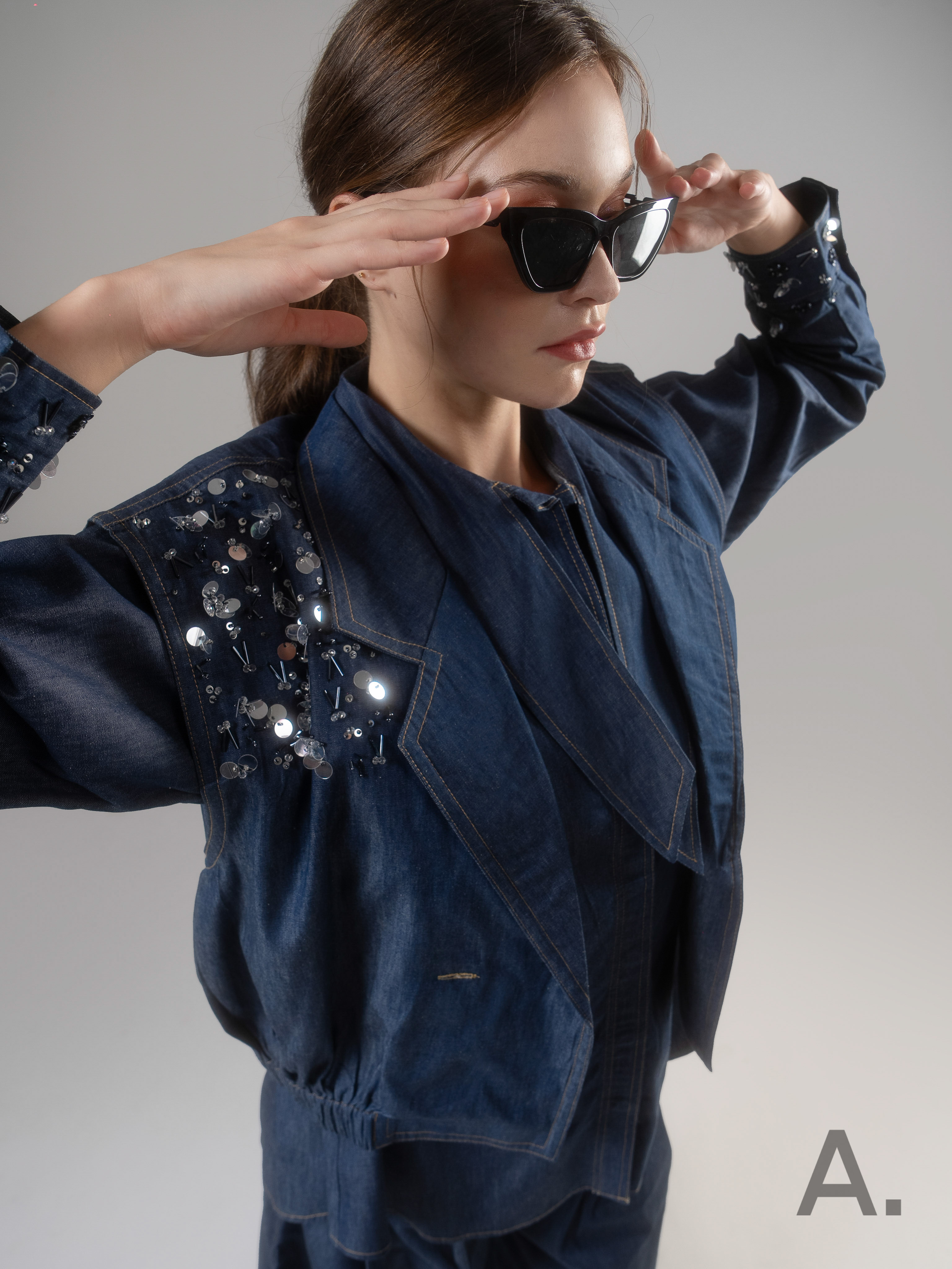 Camillie Vest Blue Denim