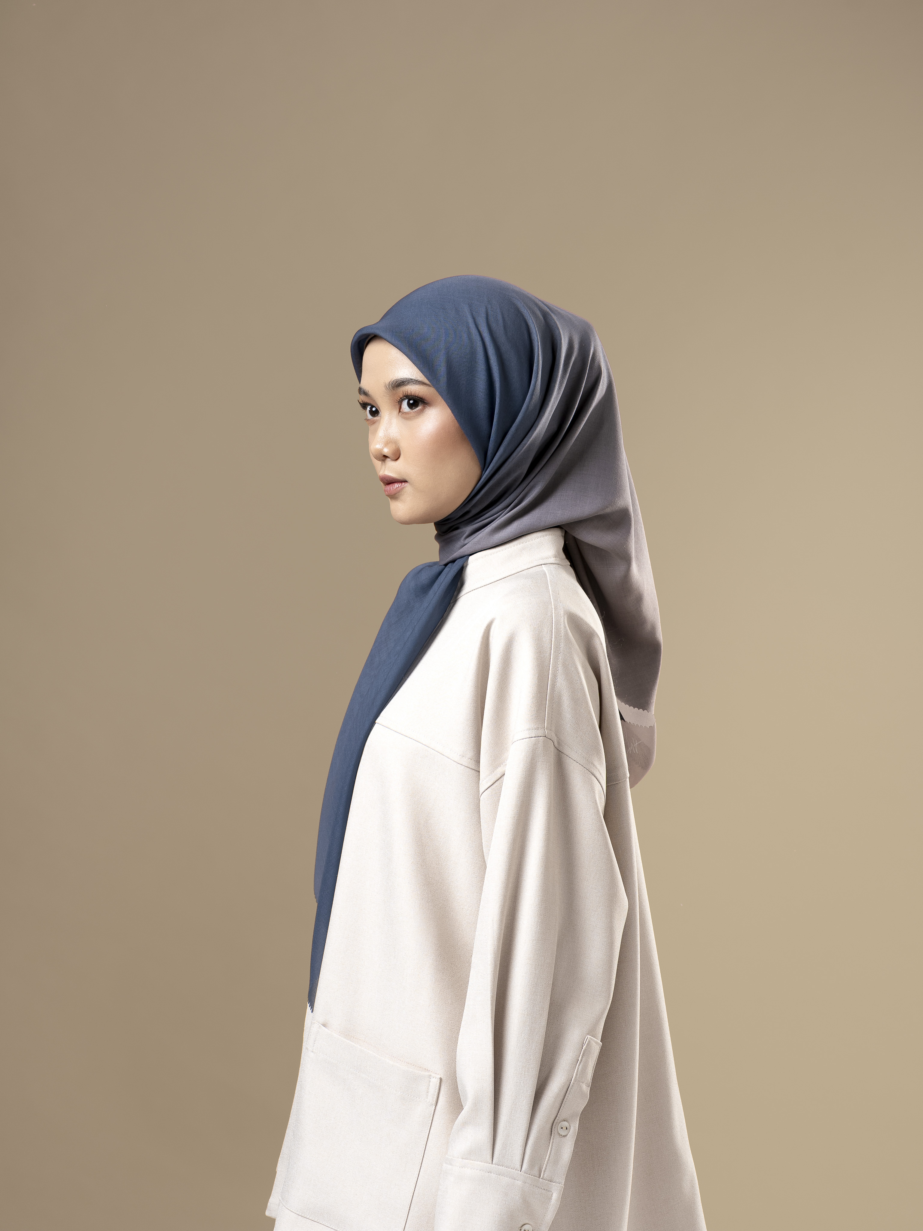 Melange Scarves Navy