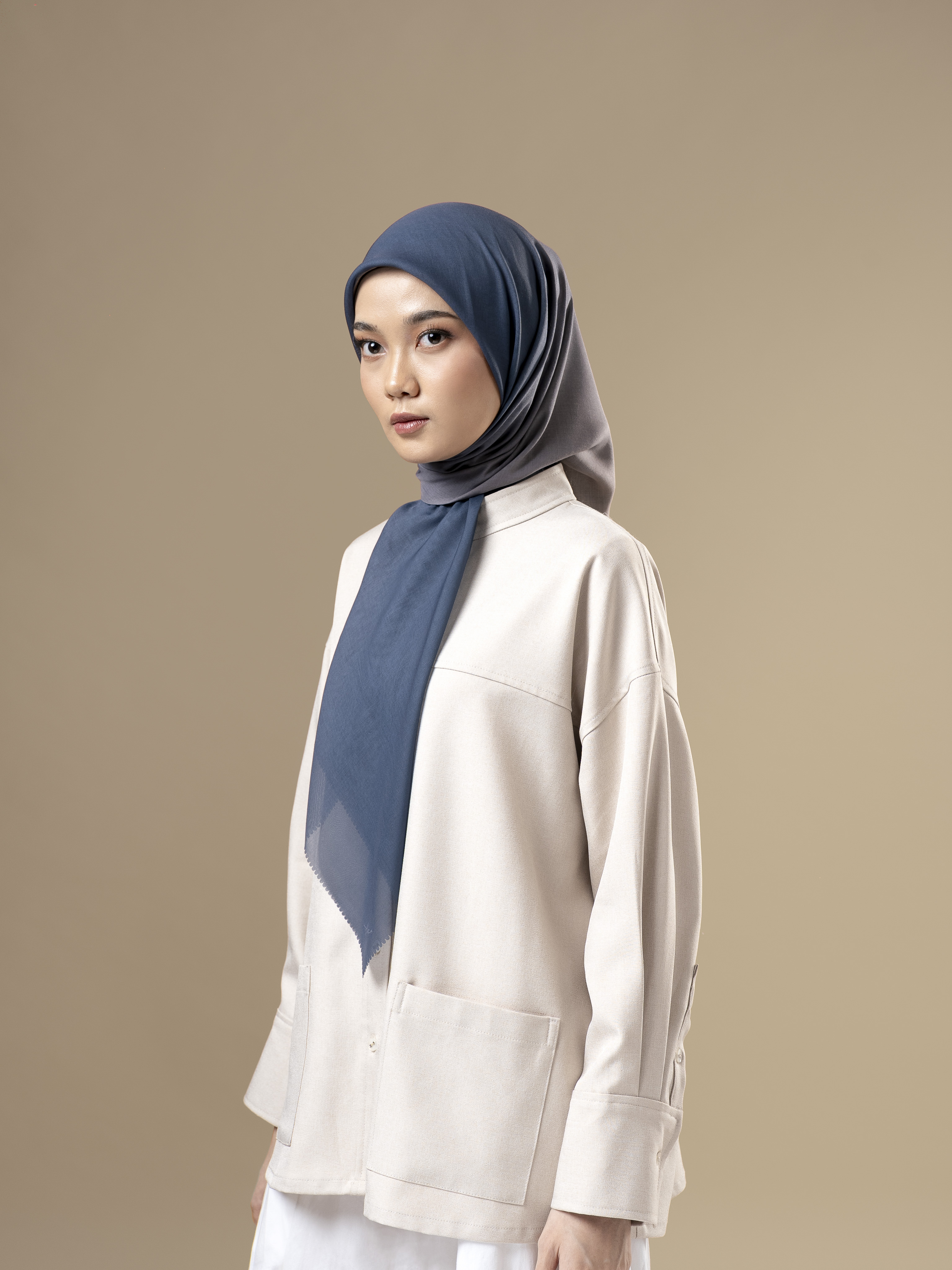 Melange Scarves Navy