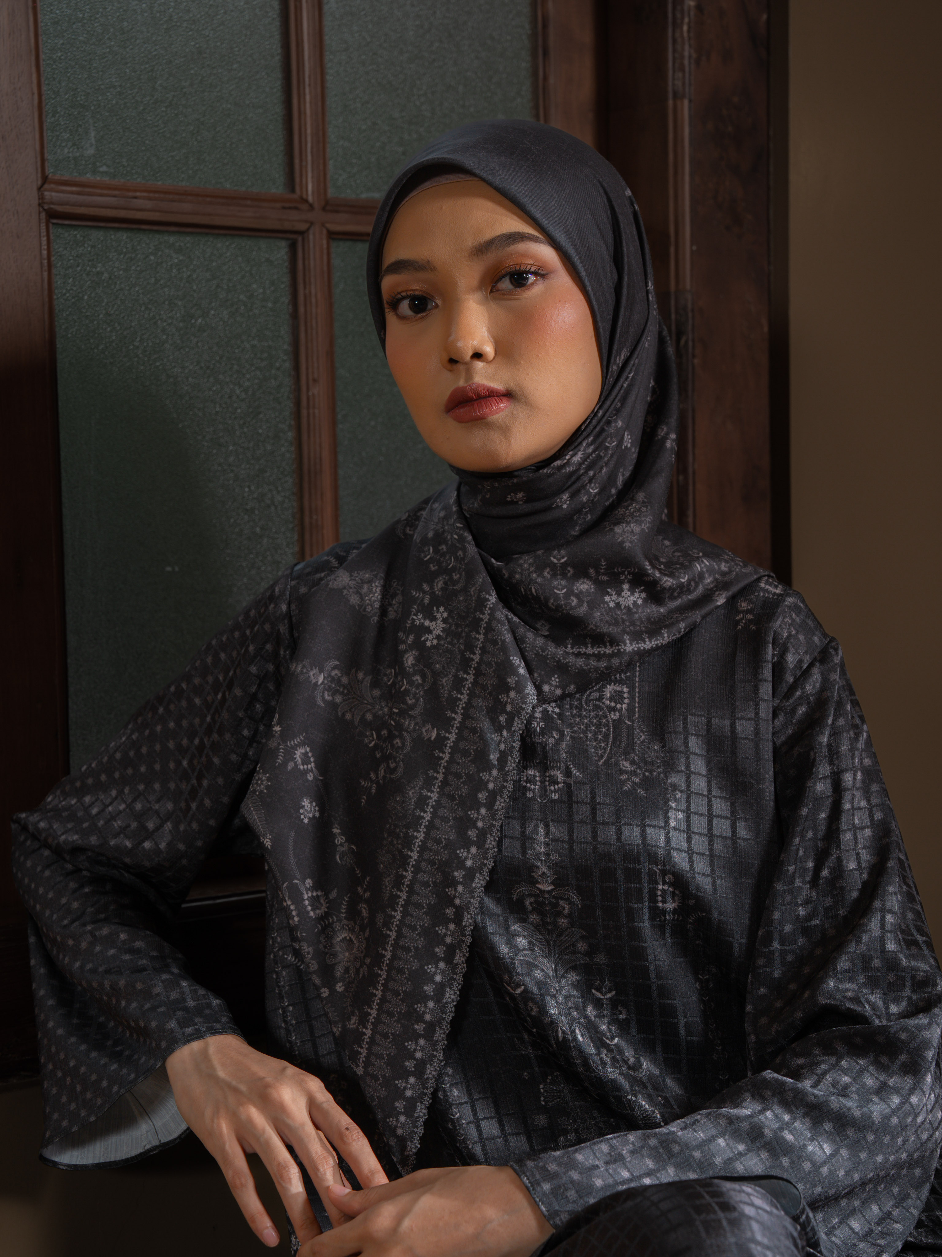 Tamira Scarves  Charcoal