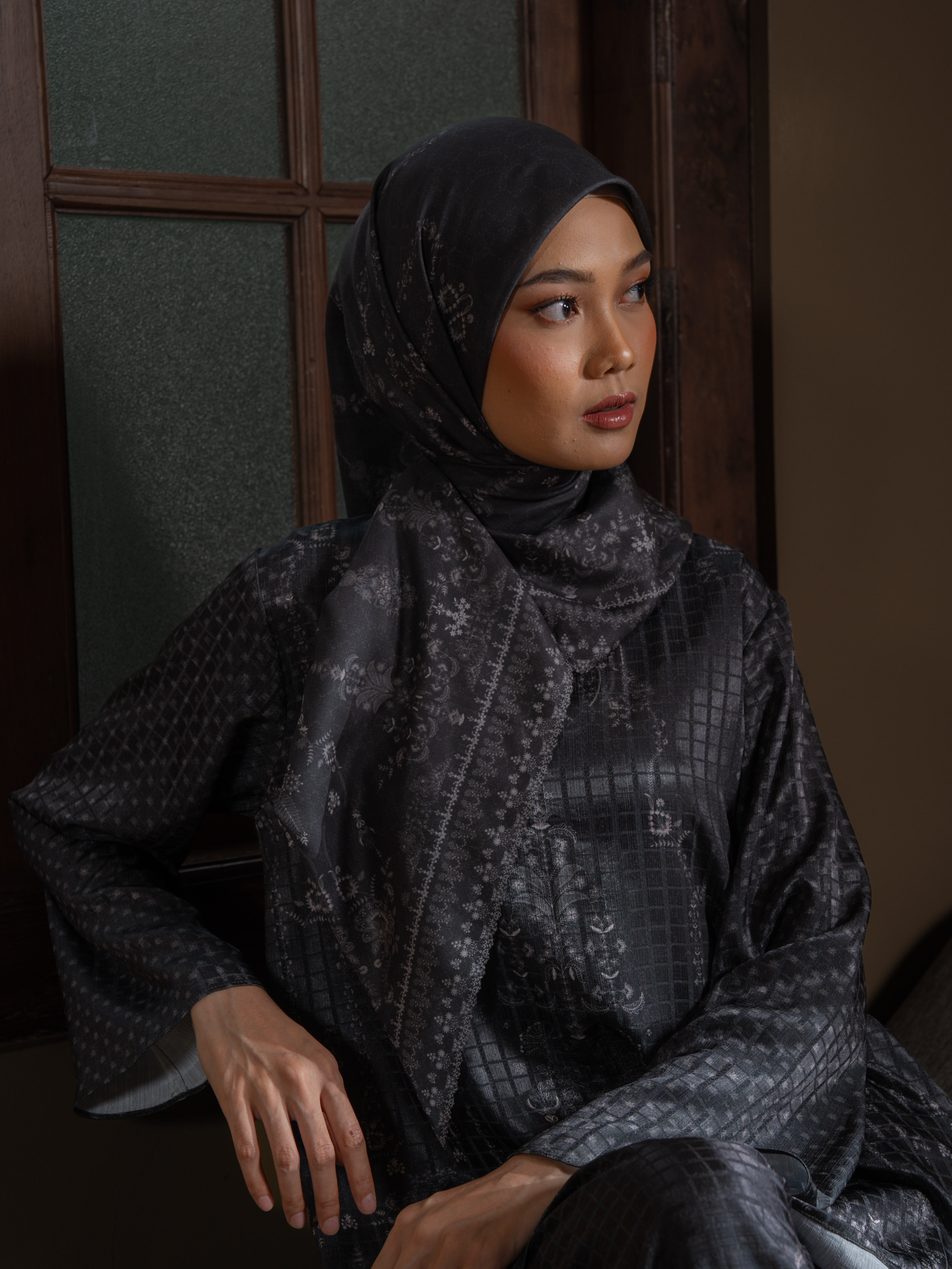 Tamira Scarves  Charcoal