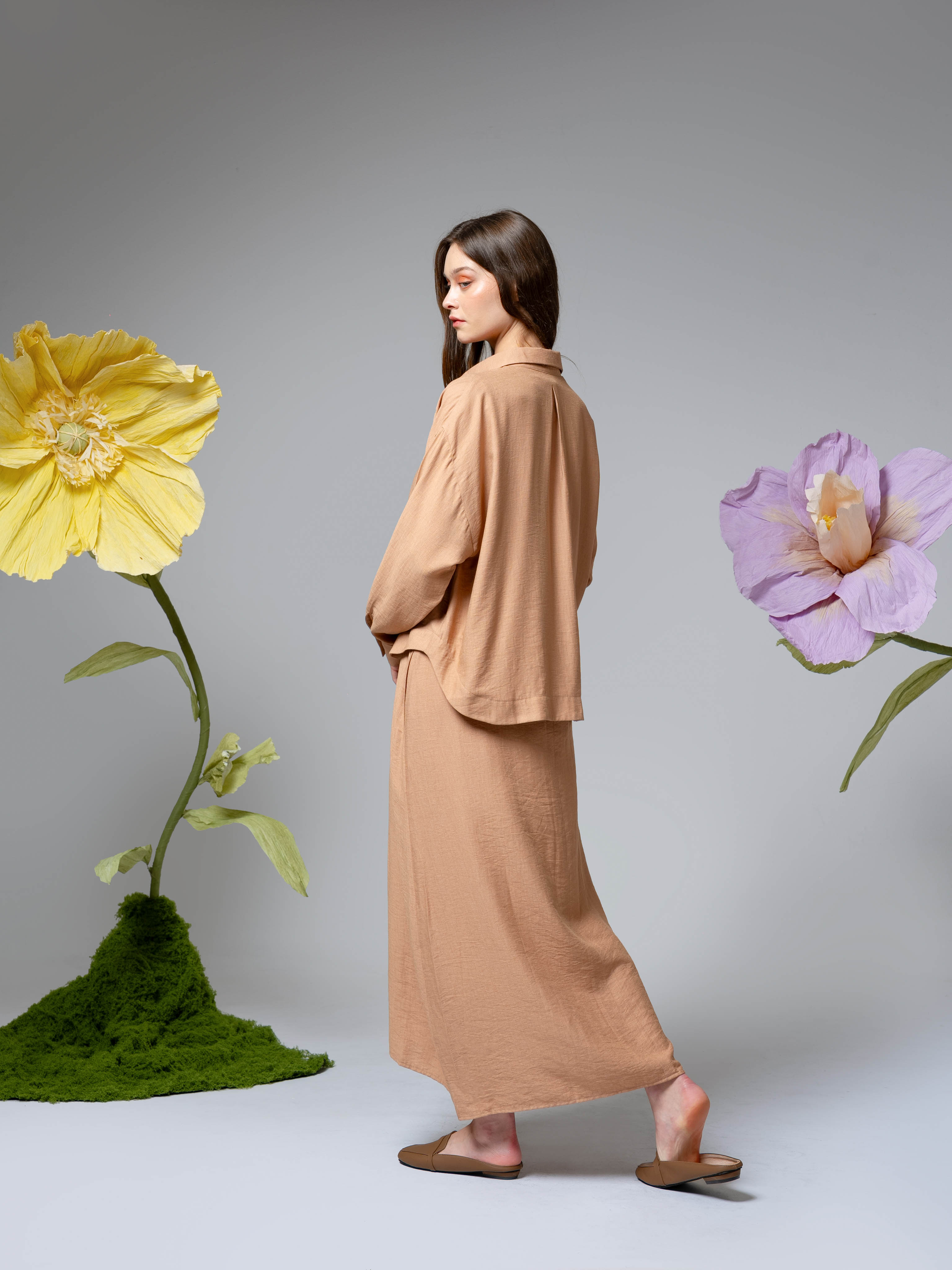 Bianca Dress Set  Camel