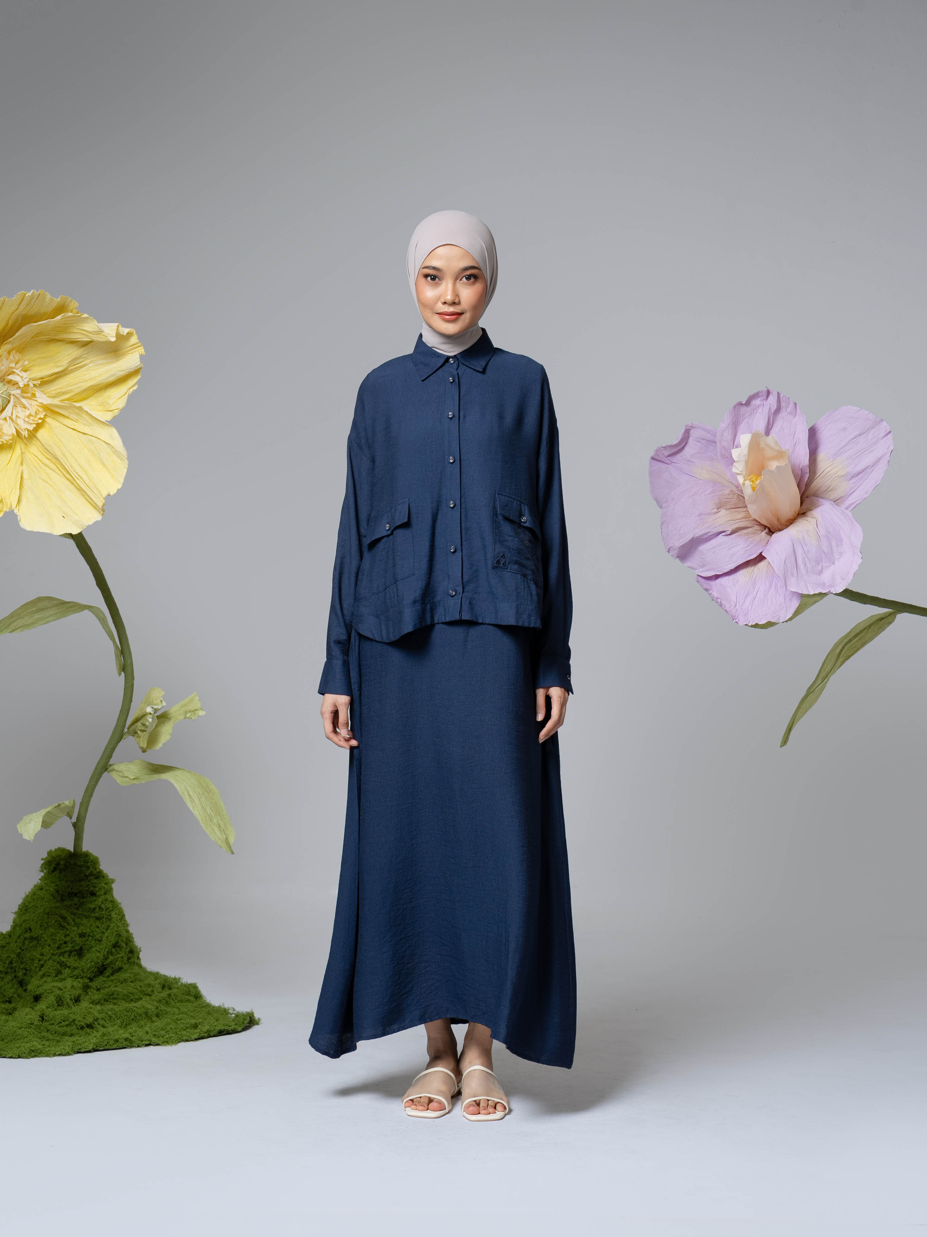 Bianca Dress Set Navy