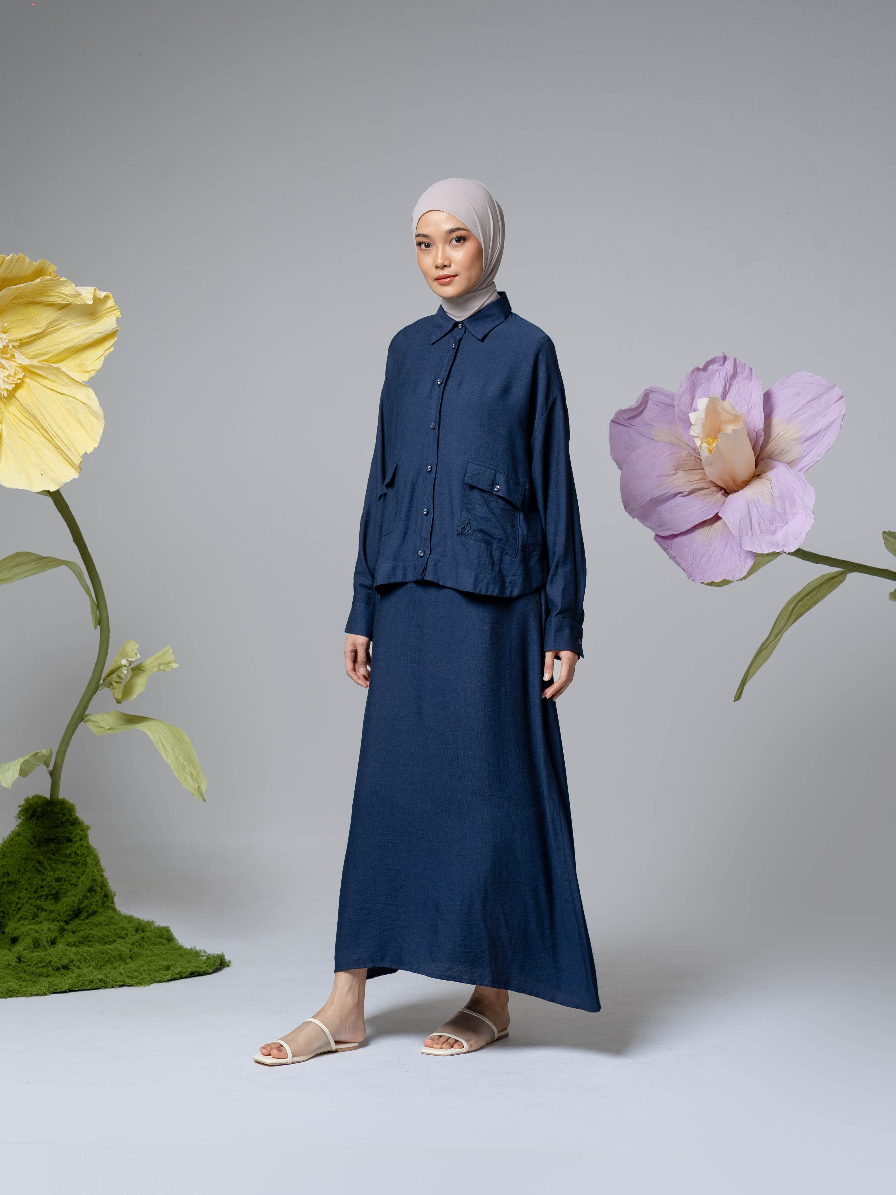Bianca Dress Set Navy