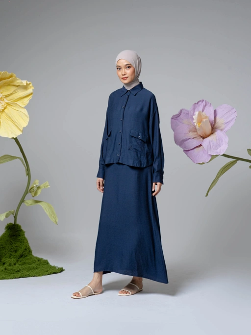 Image of Bianca Dress Set  Navy