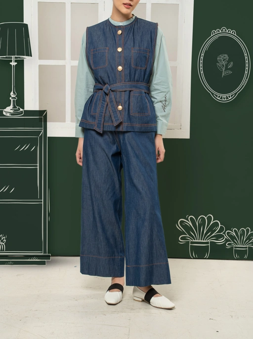 Vina Denim Pants  Navy
