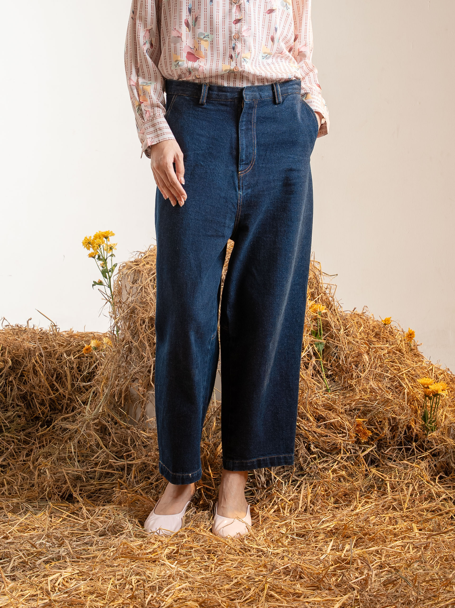 Lexa Navy Denim Pants