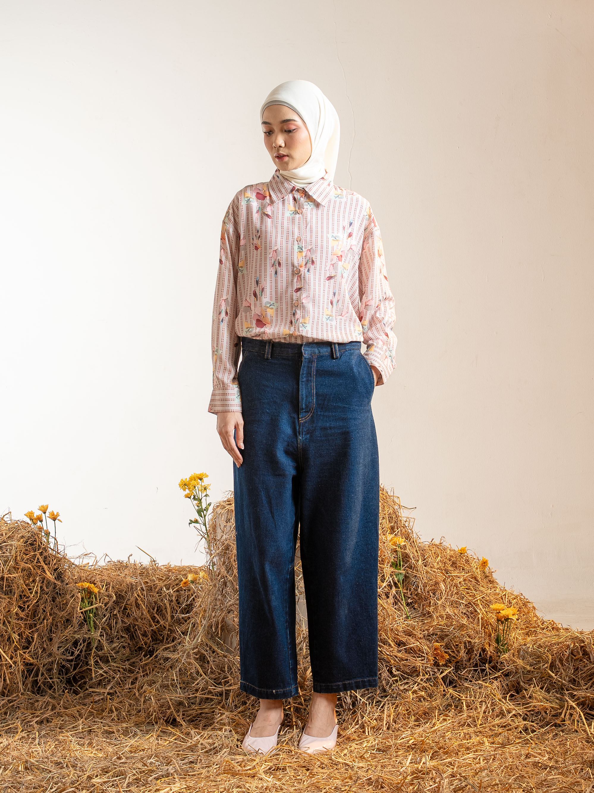 Lexa Navy Denim Pants