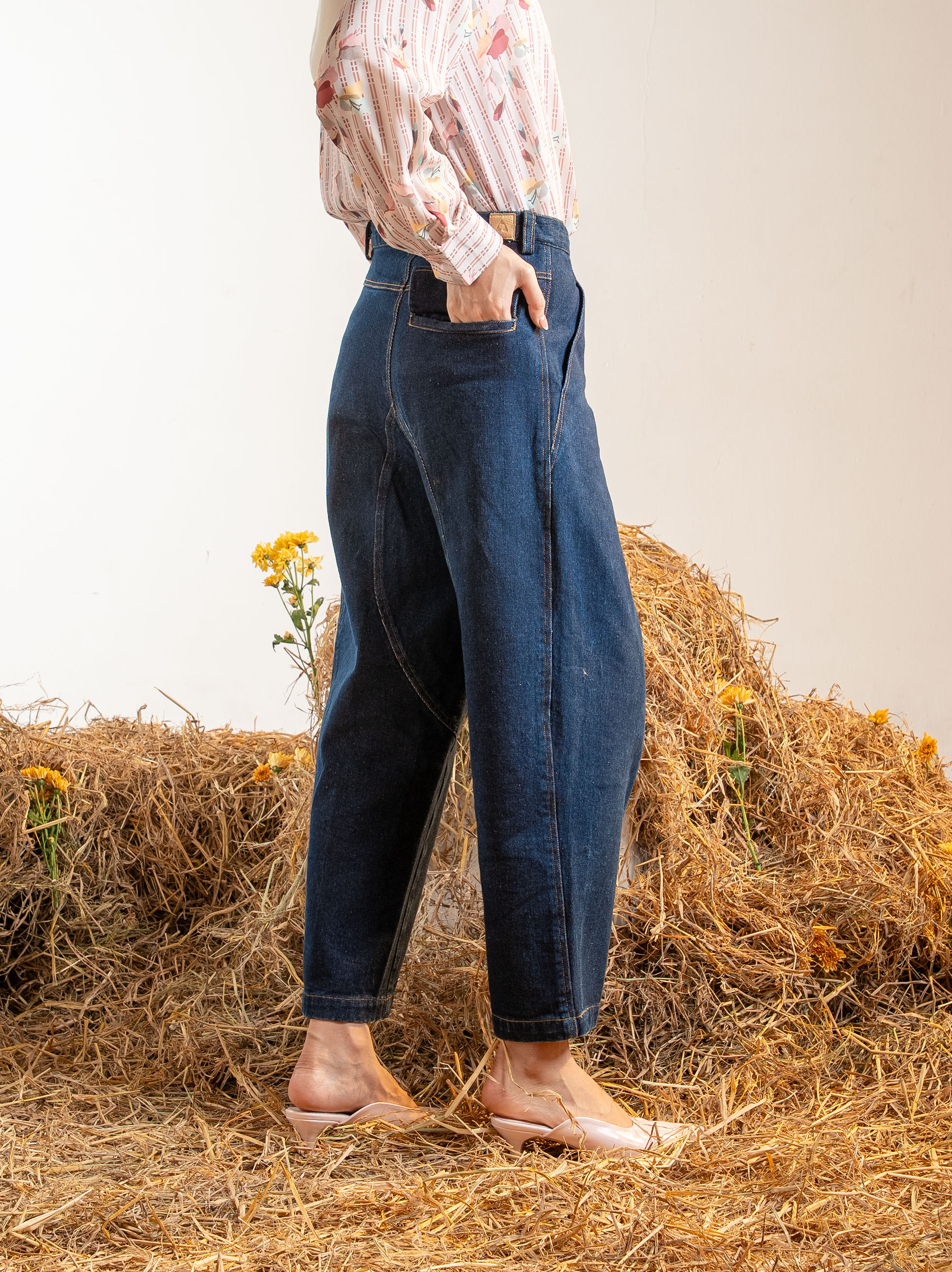 Lexa Navy Denim Pants