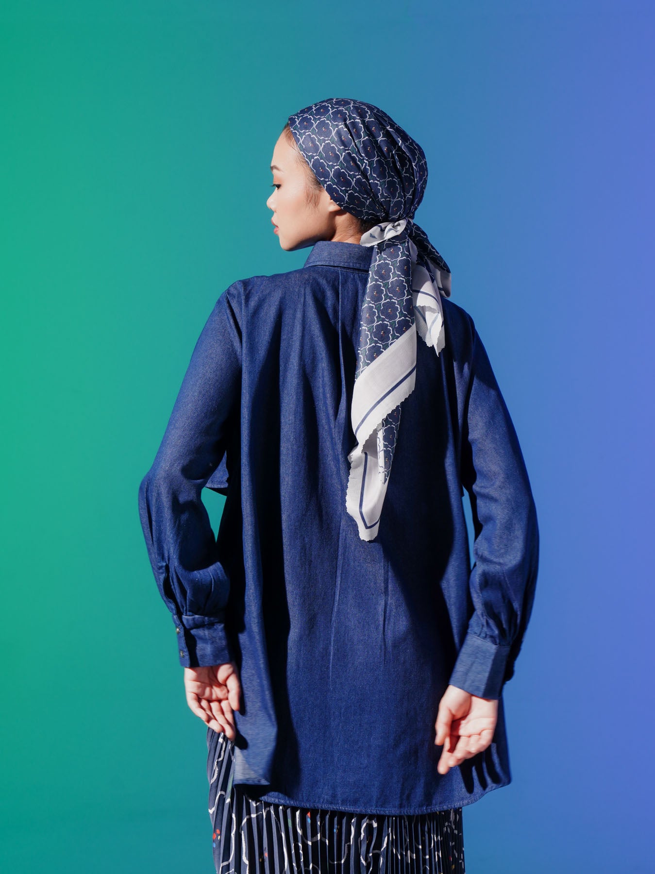 Ayza Denim Top Blue