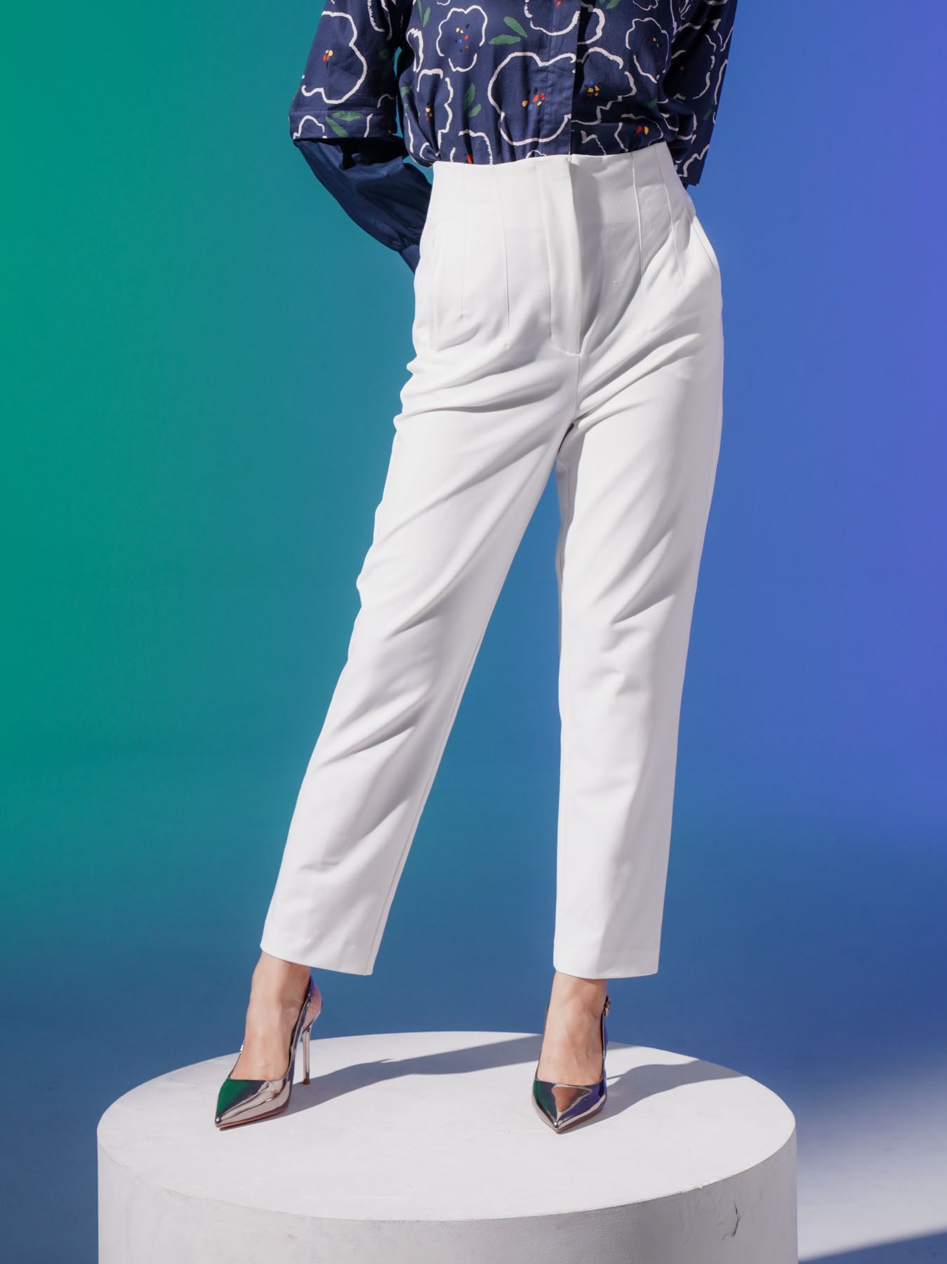 Alicia Pants White