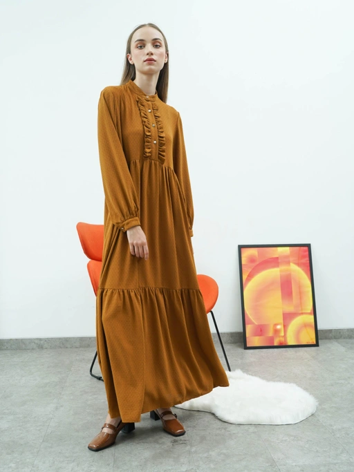 Image of Alena Dress Caramel