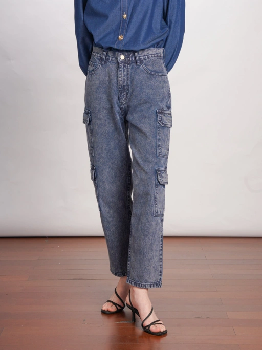 Image of Rue Denim Pants Navy