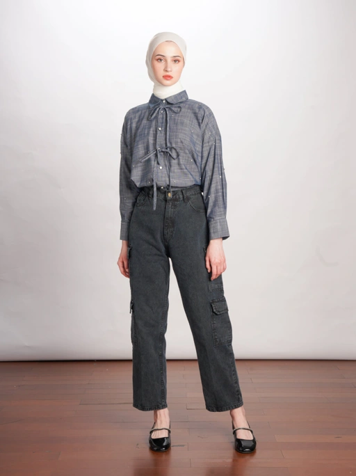 Image of Rue Denim Pants Midnight Blue