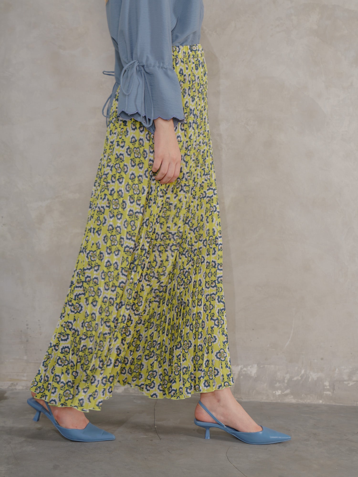 Galley Pleat Skirt Yellow