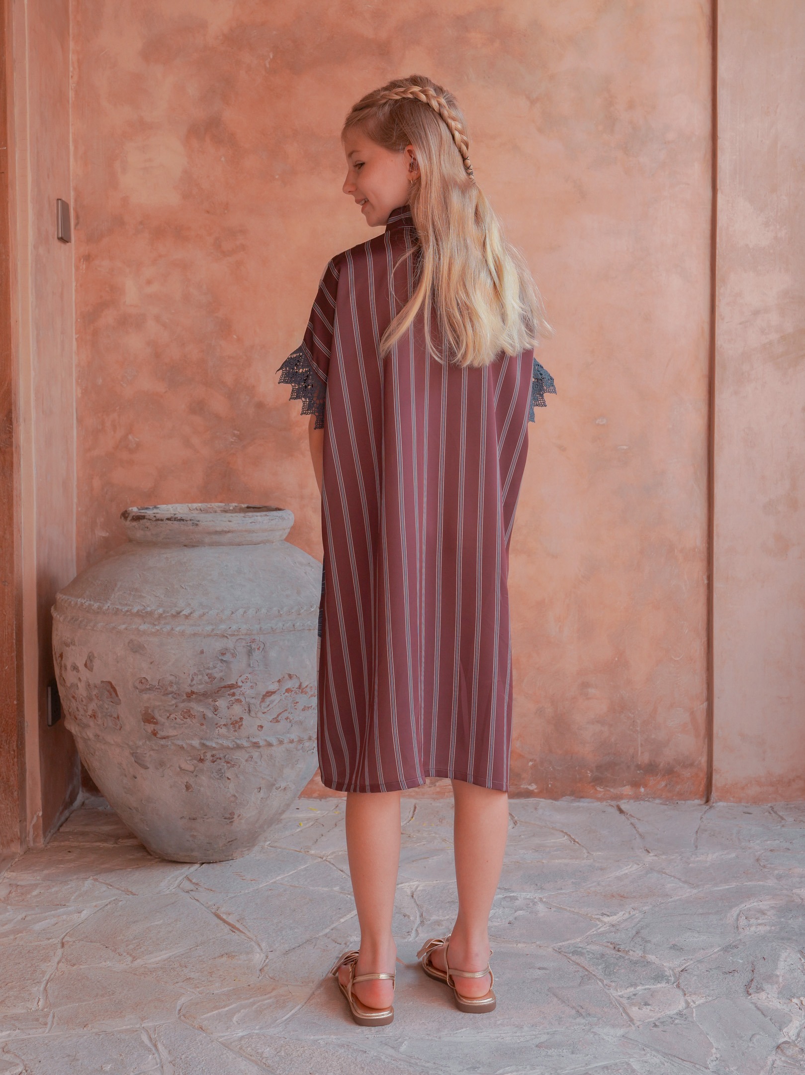 Mola Dress Girl Navy