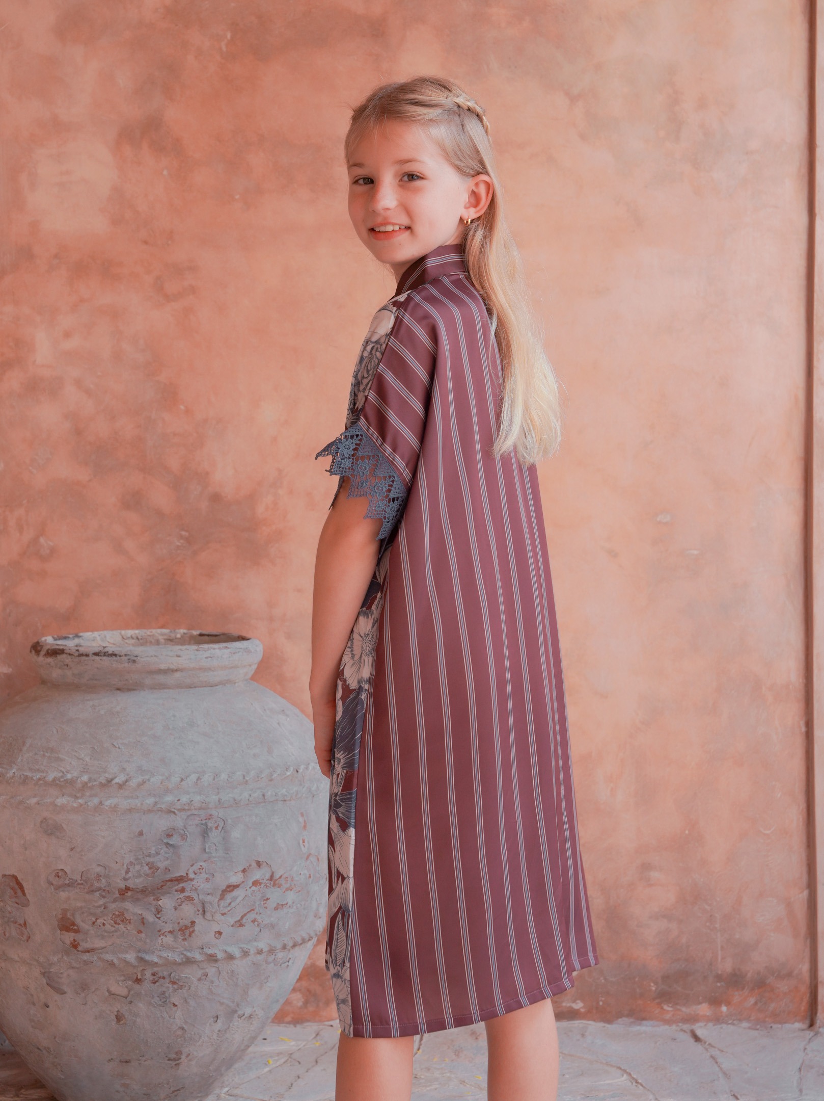 Mola Dress Girl Navy