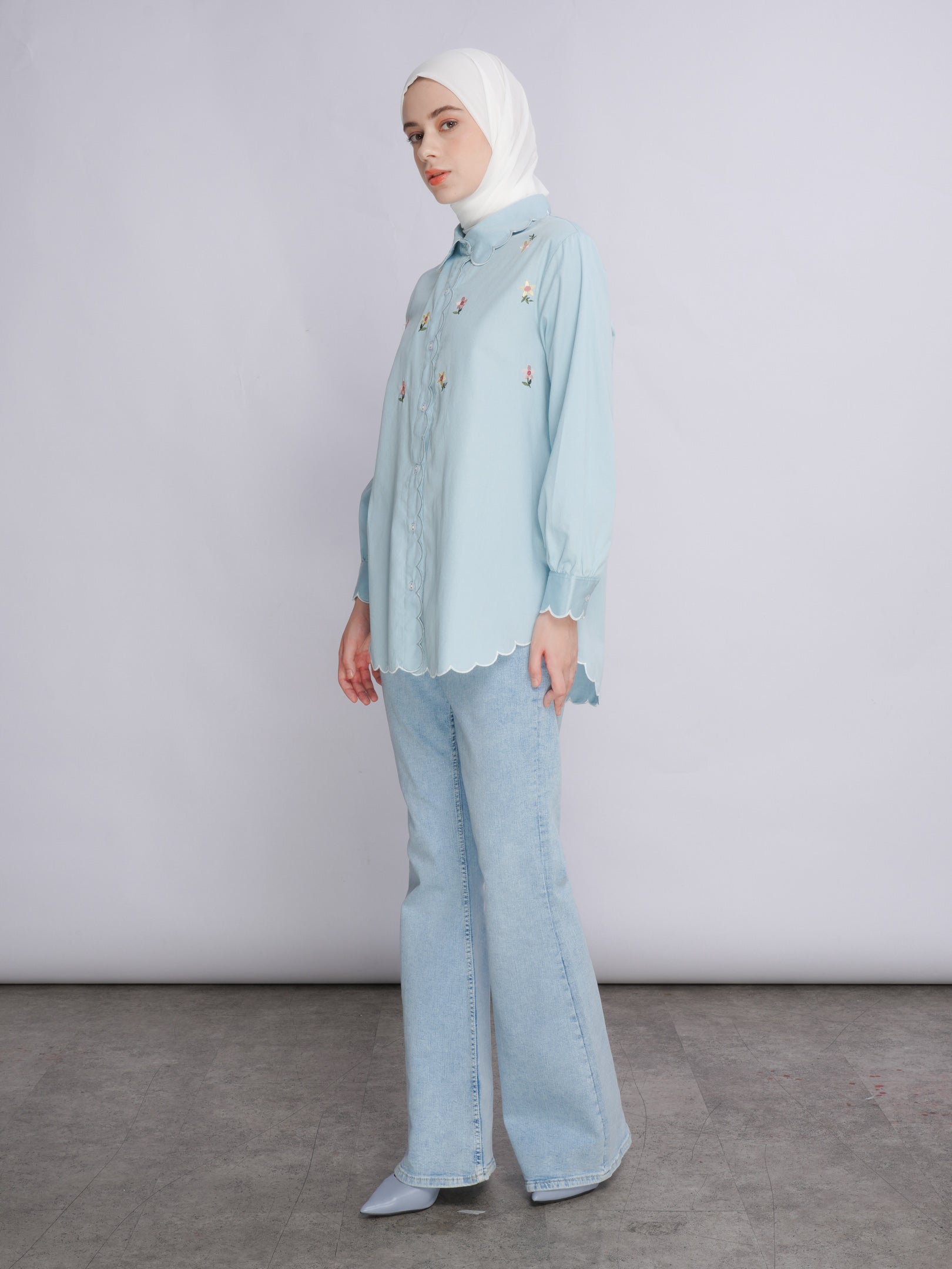 Zevna Shirt Icy Blue