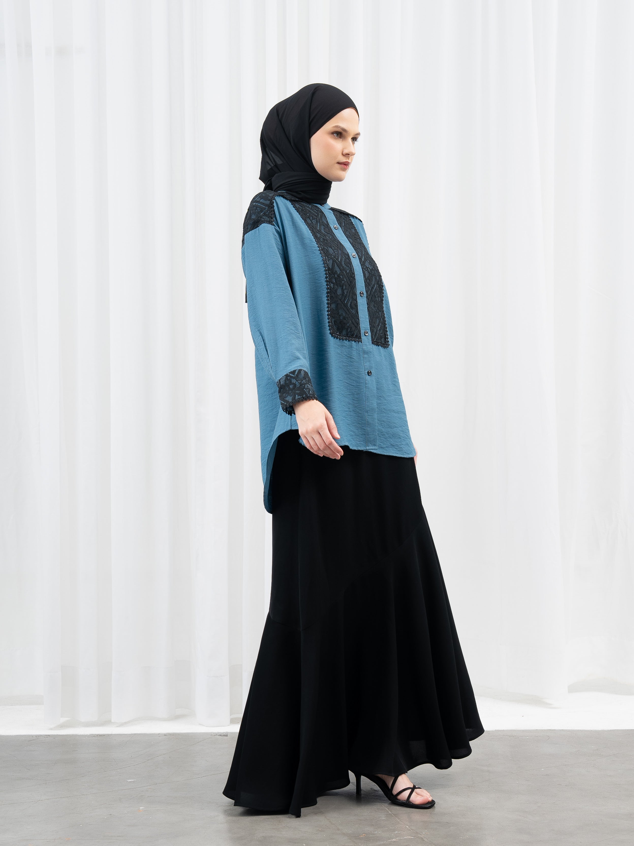 Cavena Shirt Teal Blue