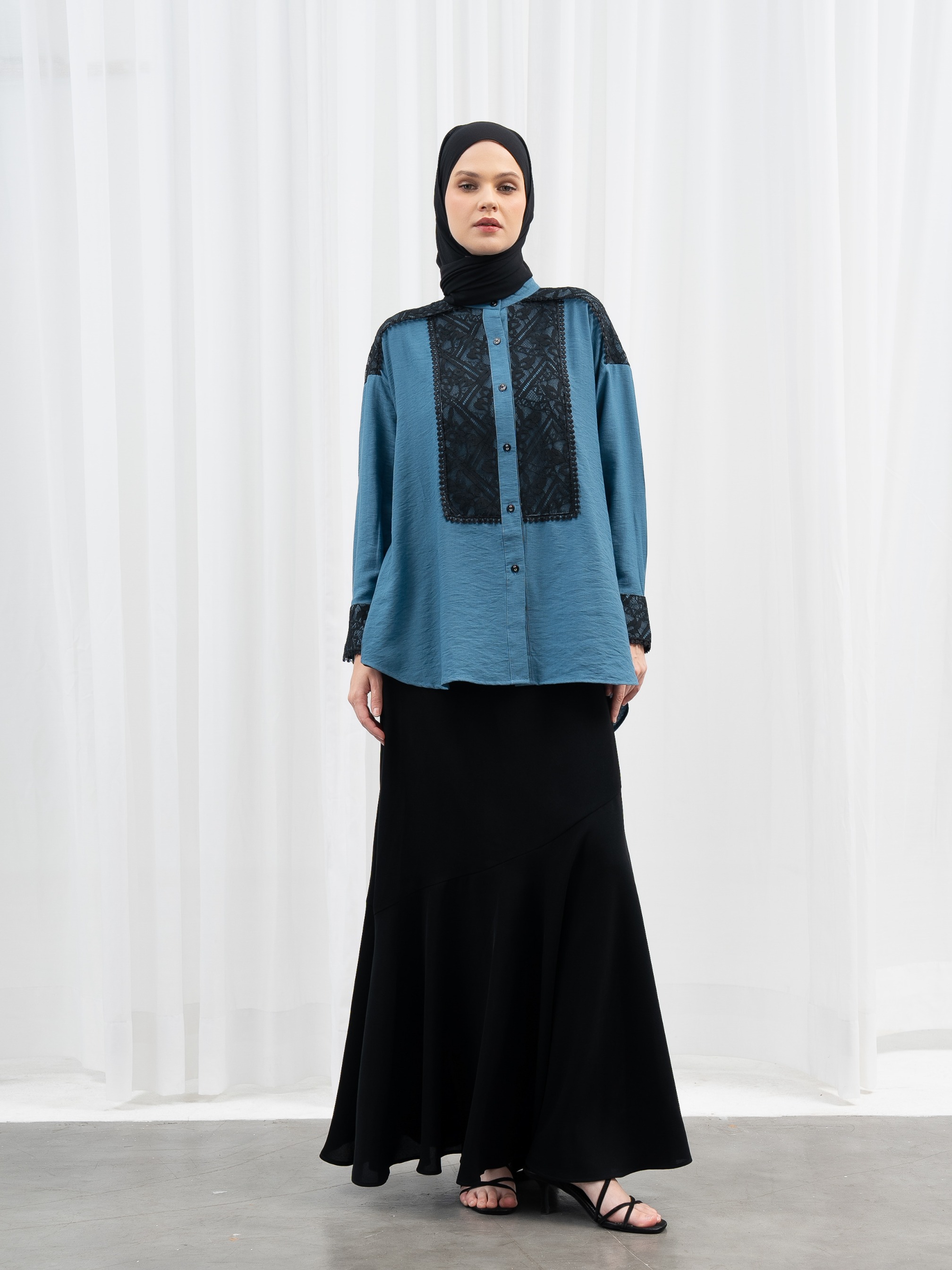 Cavena Shirt Teal Blue