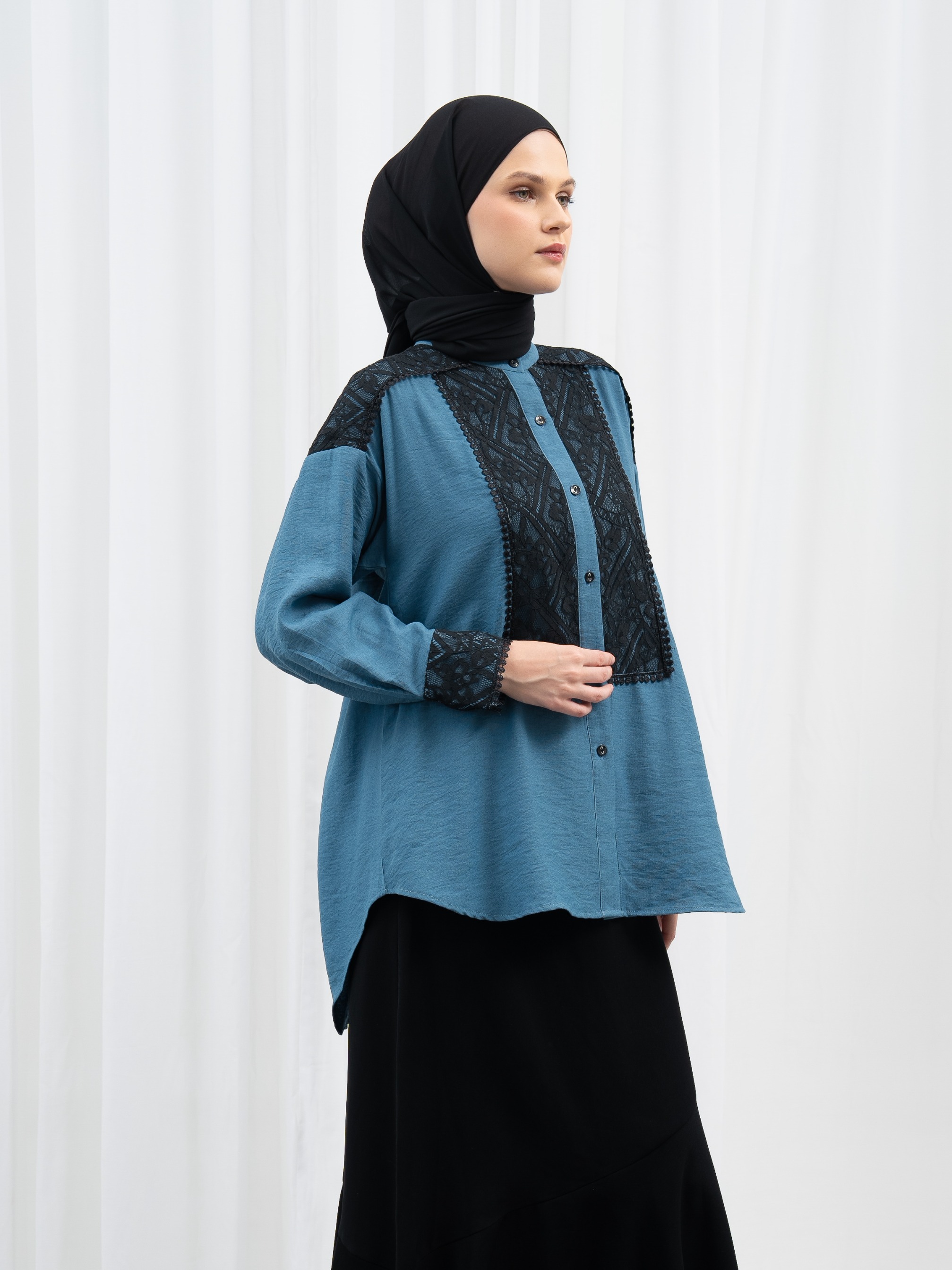 Cavena Shirt Teal Blue