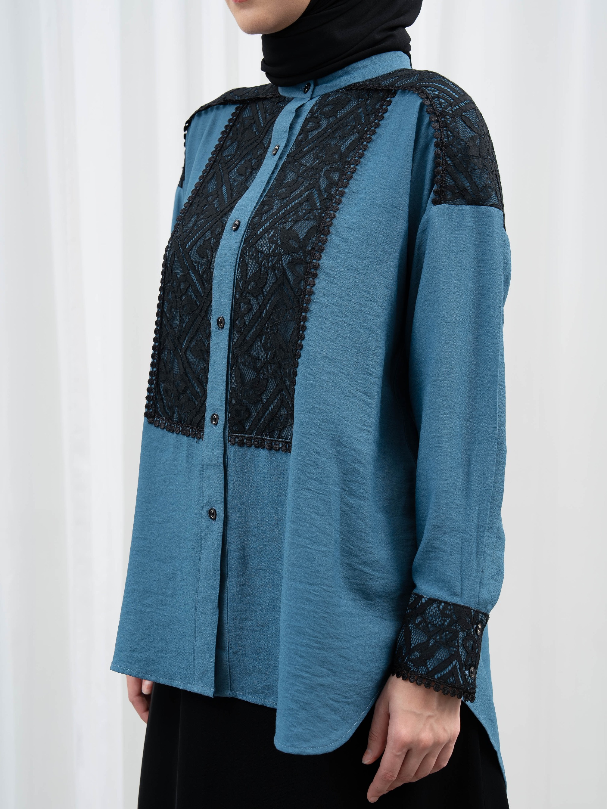 Cavena Shirt Teal Blue