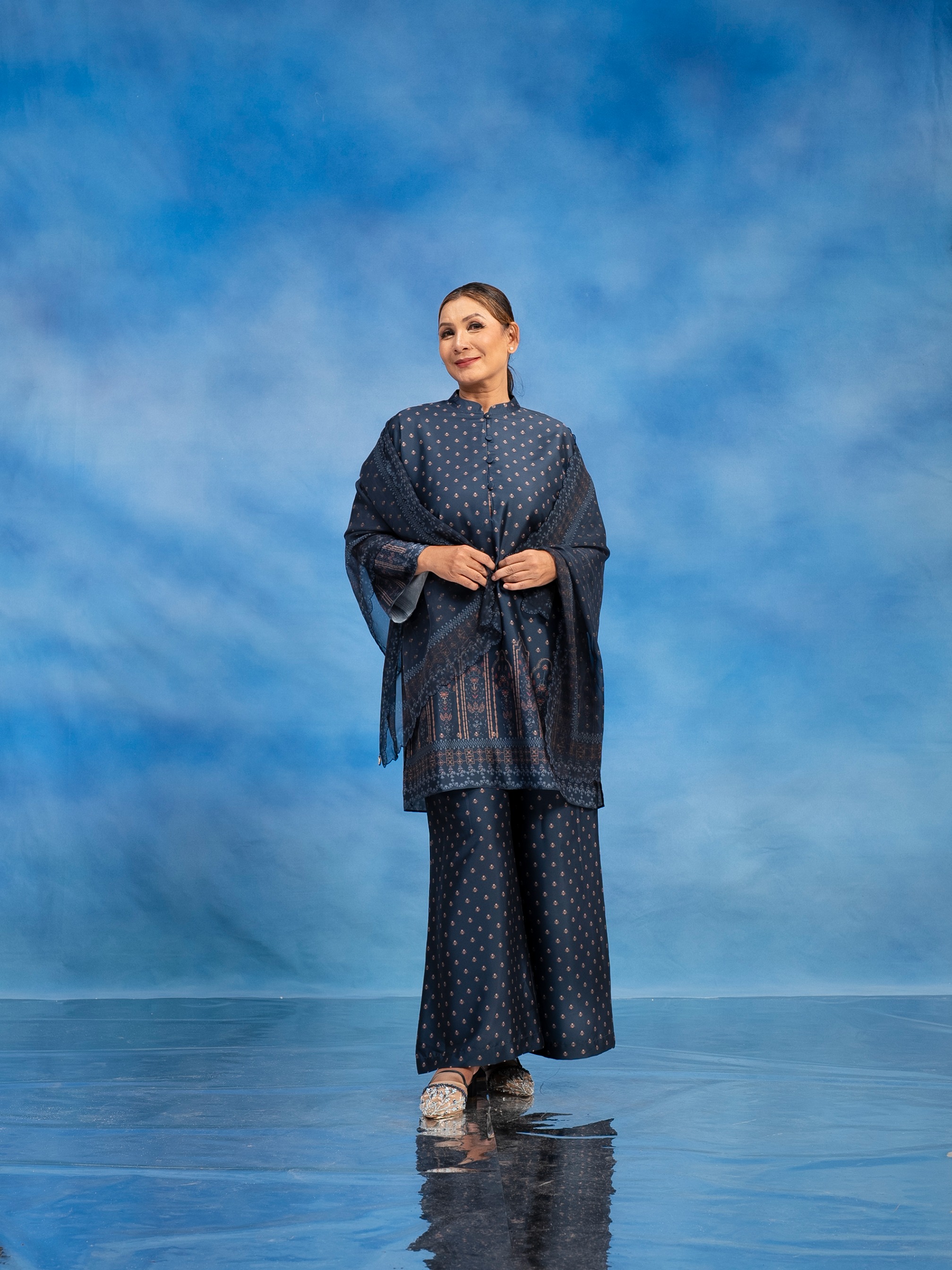 Carina Tunic Set Midnight Blue