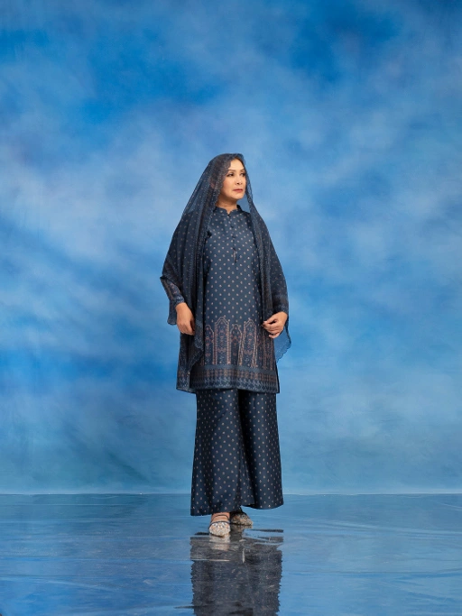 Image of Carina Tunic Set Midnight Blue