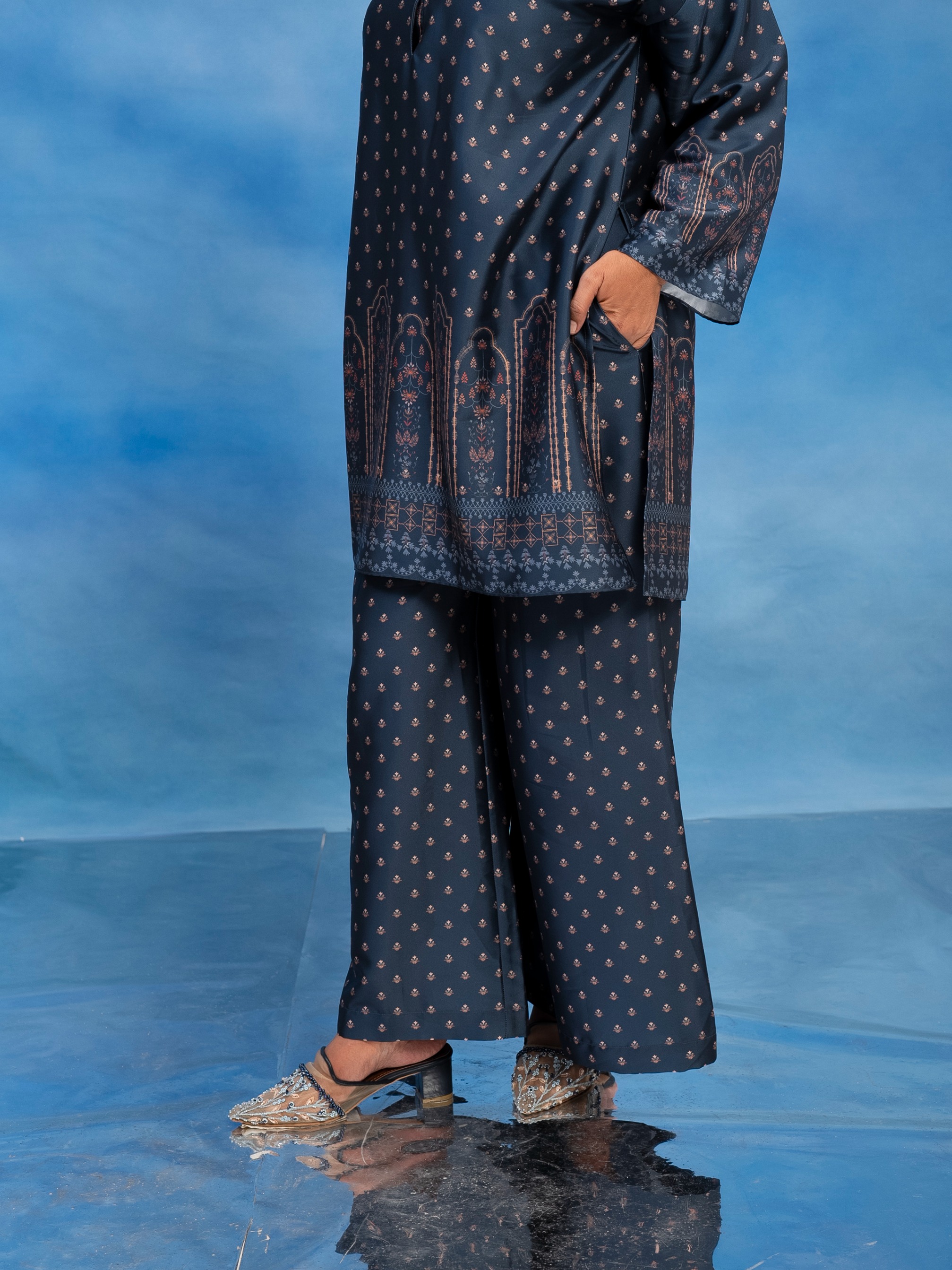 Carina Tunic Set Midnight Blue