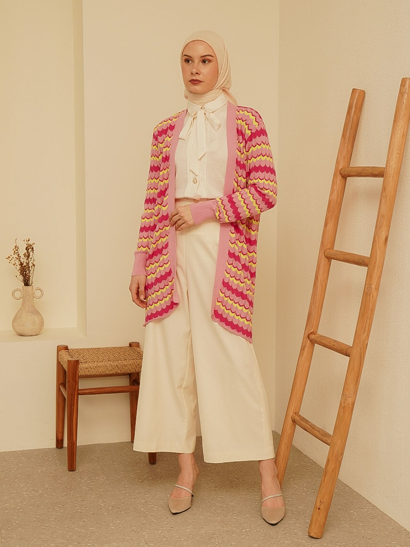 Gumy Knit Cardigan Mix