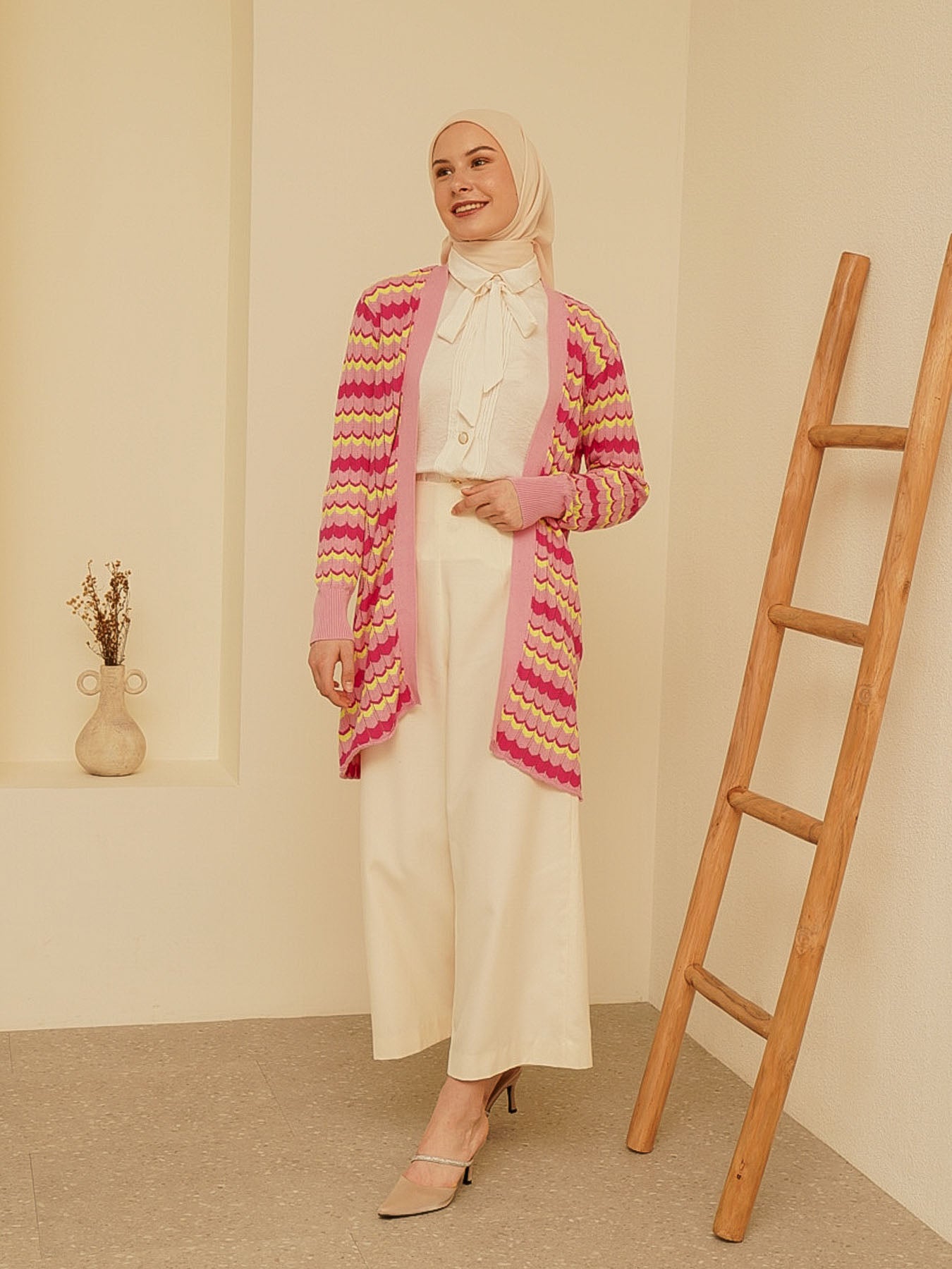 Gumy Knit Cardigan Mix