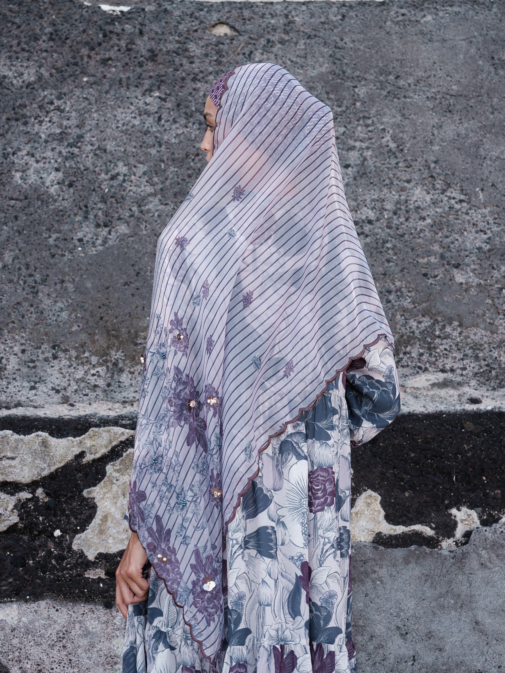 Mecca Organza Shawl Almond
