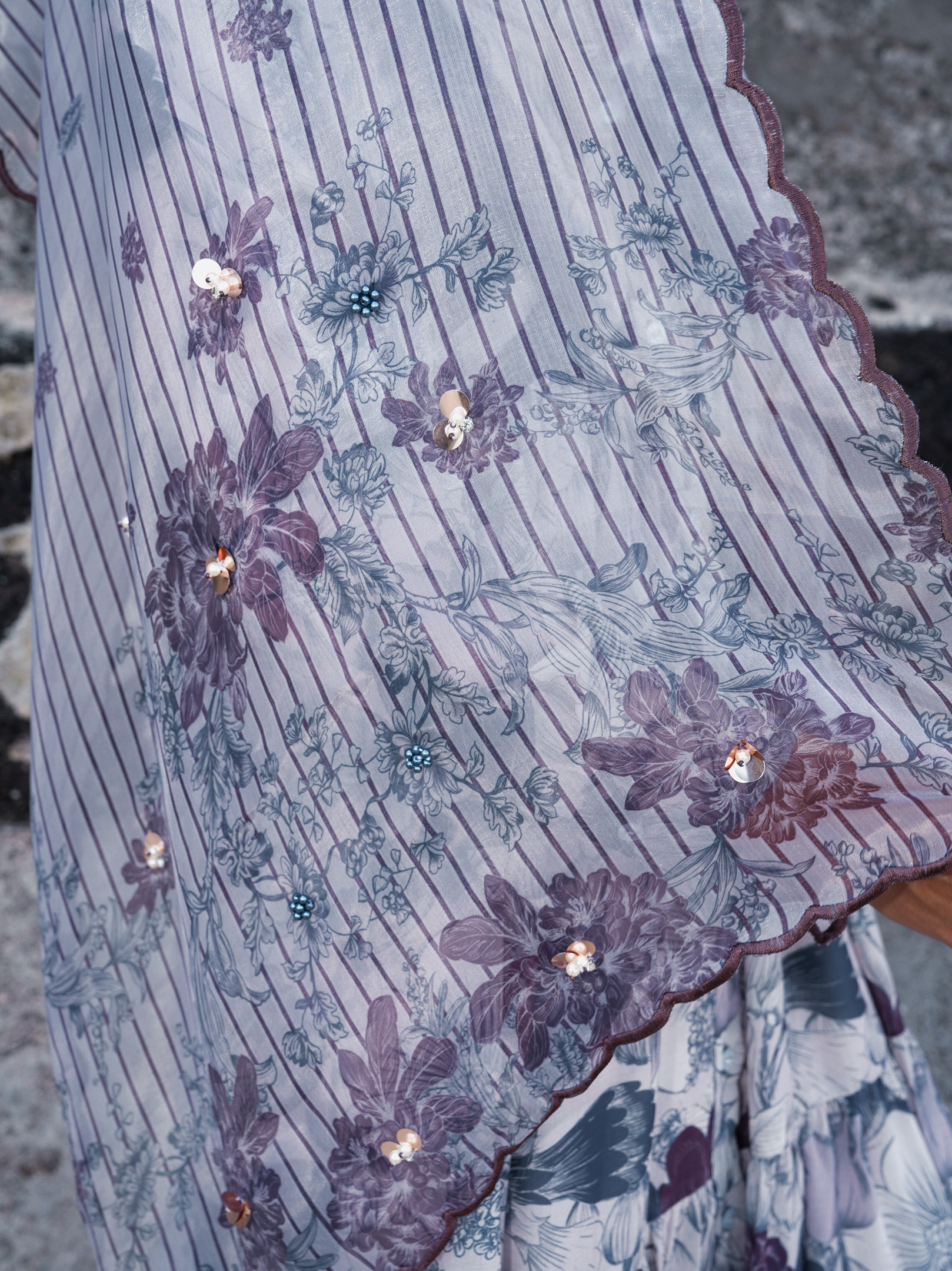 Mecca Organza Shawl Almond