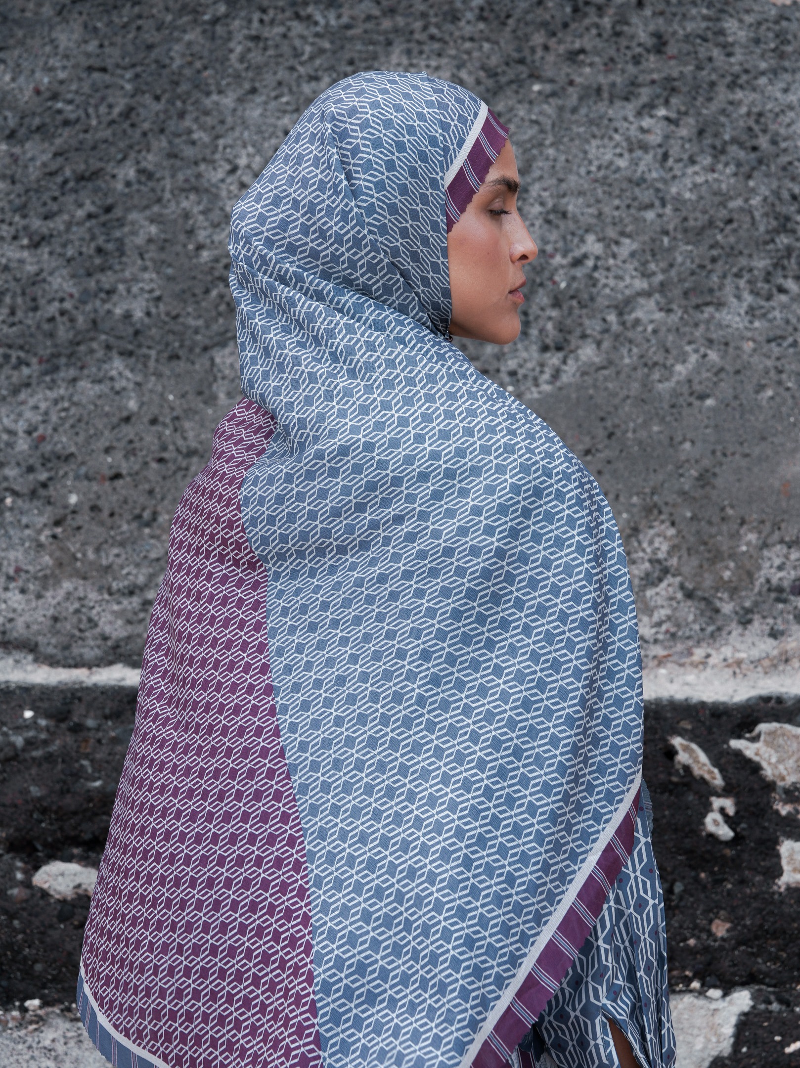 Maia Scarves Blue Denim