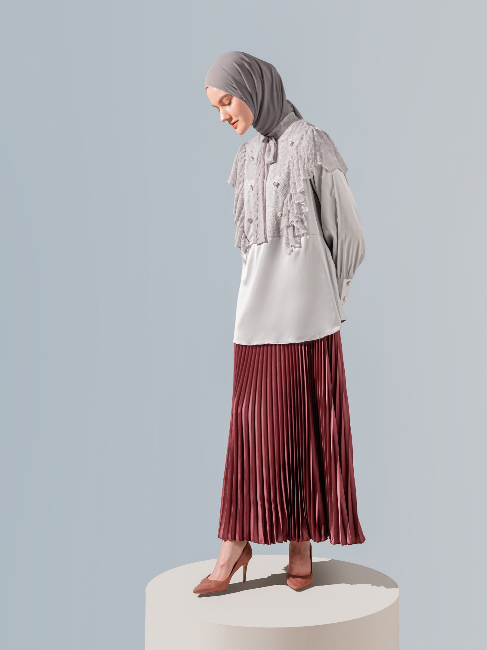 Safia Top Light Gray