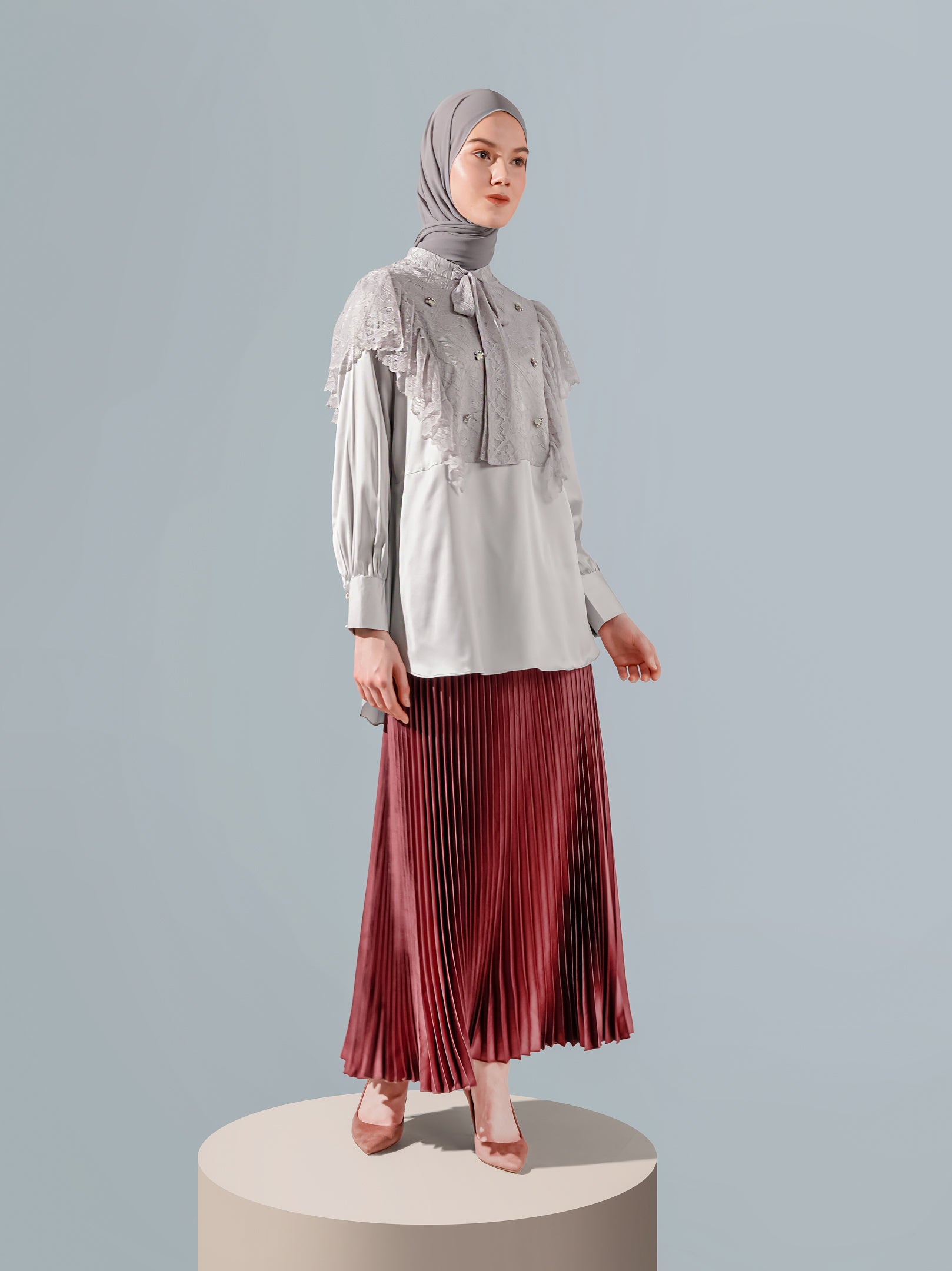Safia Top Light Gray
