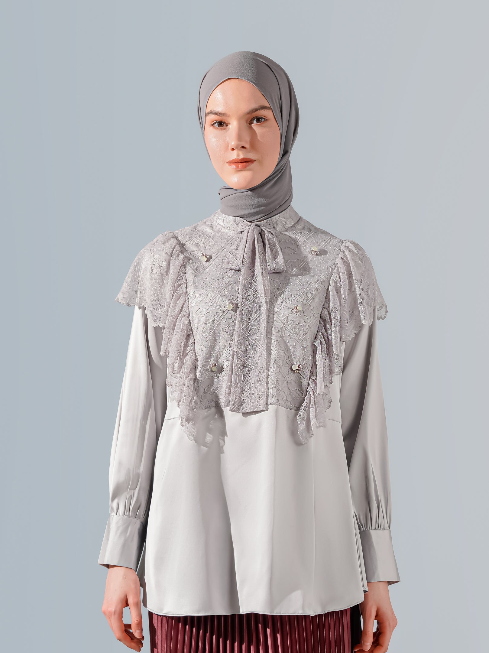 Safia Top Light Gray