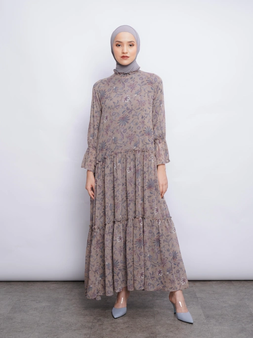 Image of Lilian Dress Ash Brown