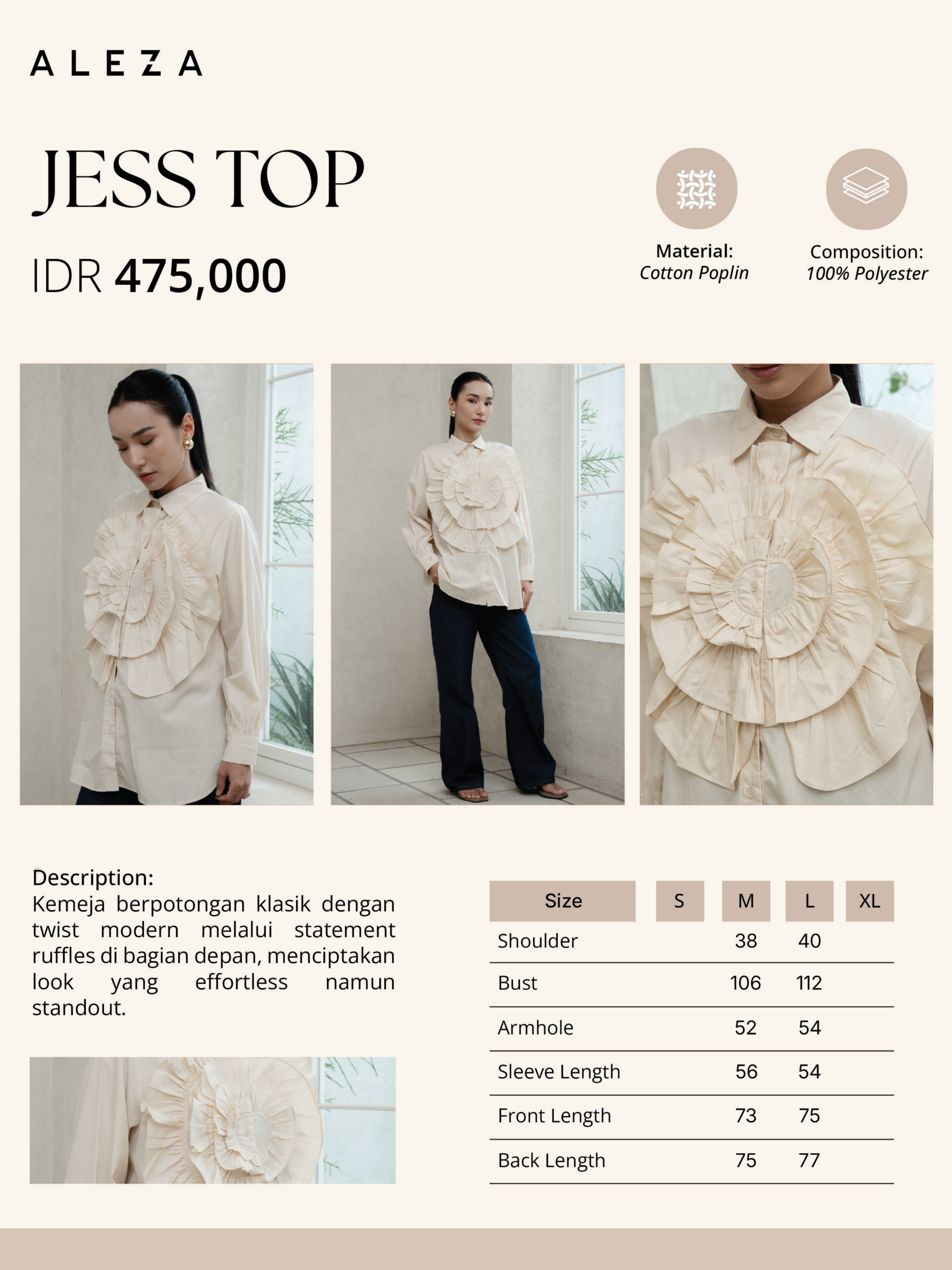 Jess Top Creme