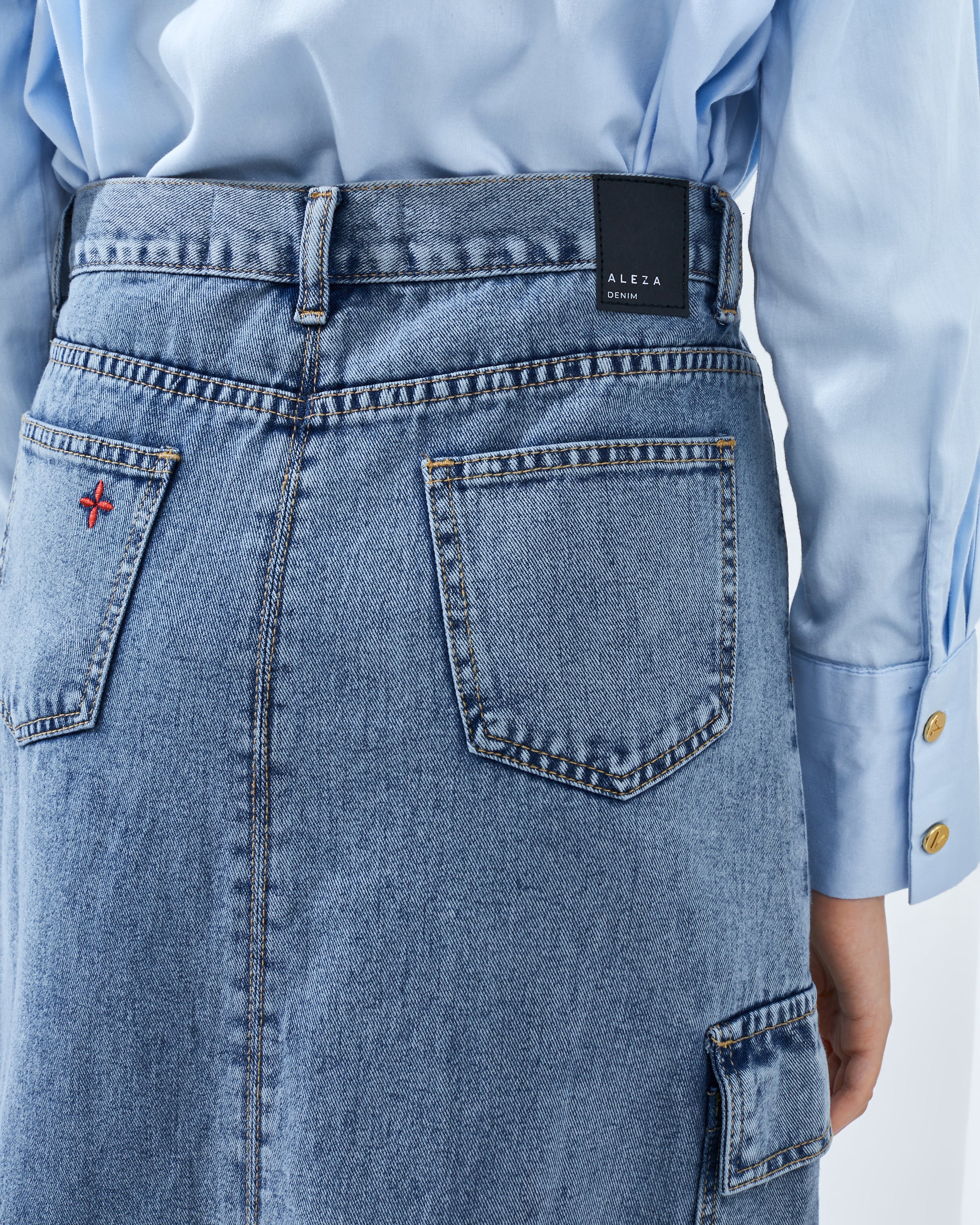 Xian Denim Skirt Blue