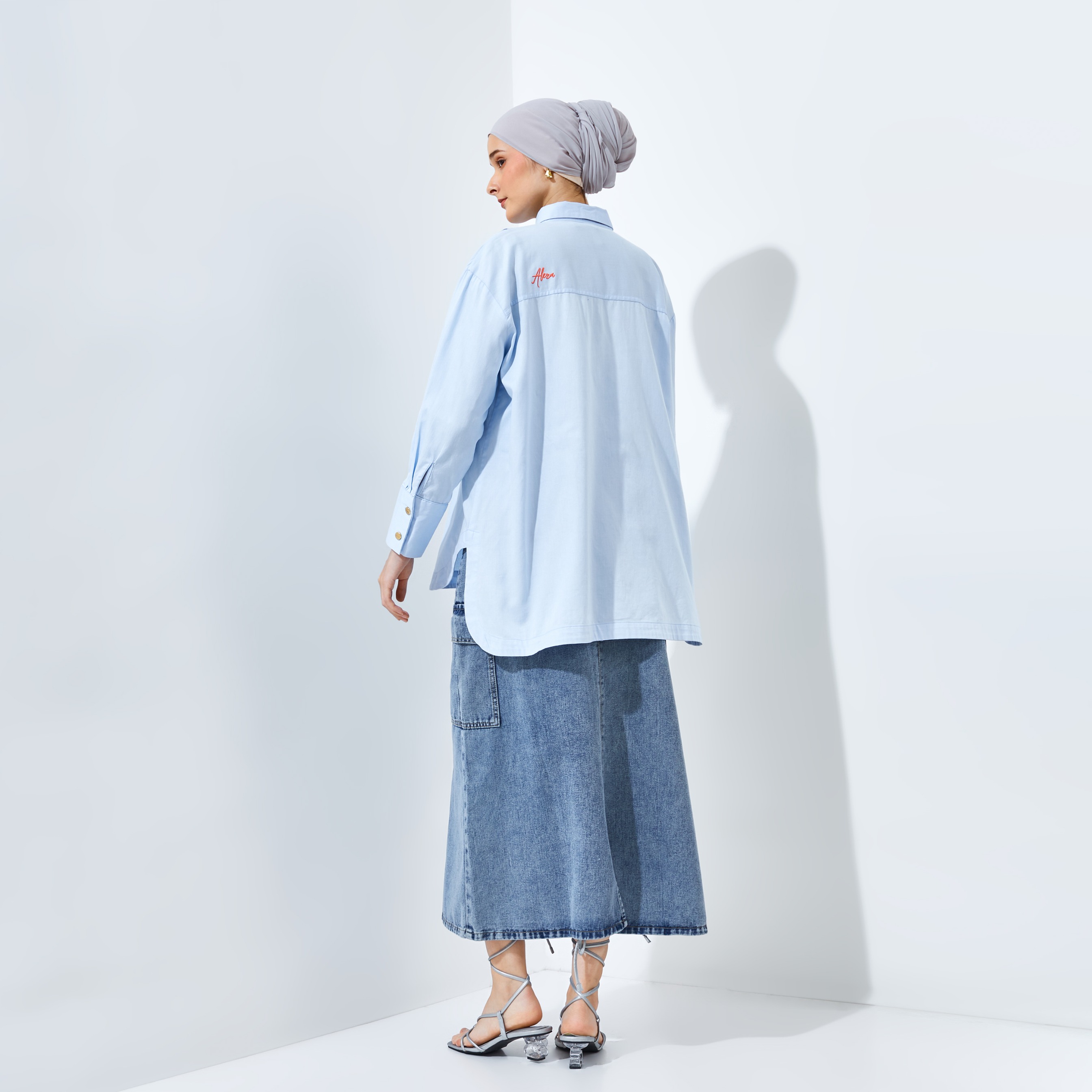 Xian Denim Skirt Blue